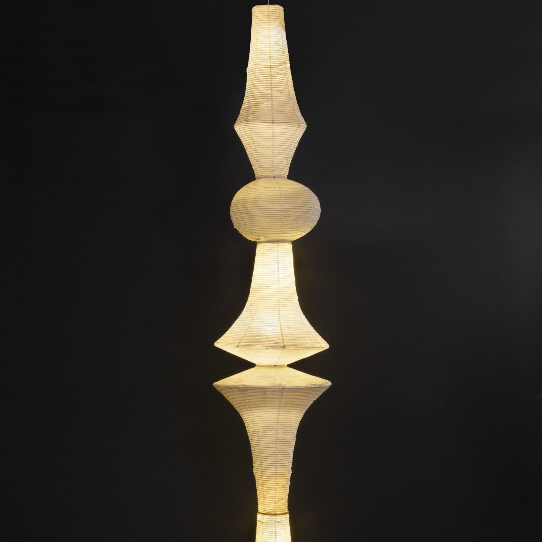 Faye Sculptural Paper Vertical Pendant Light - Neutralighting