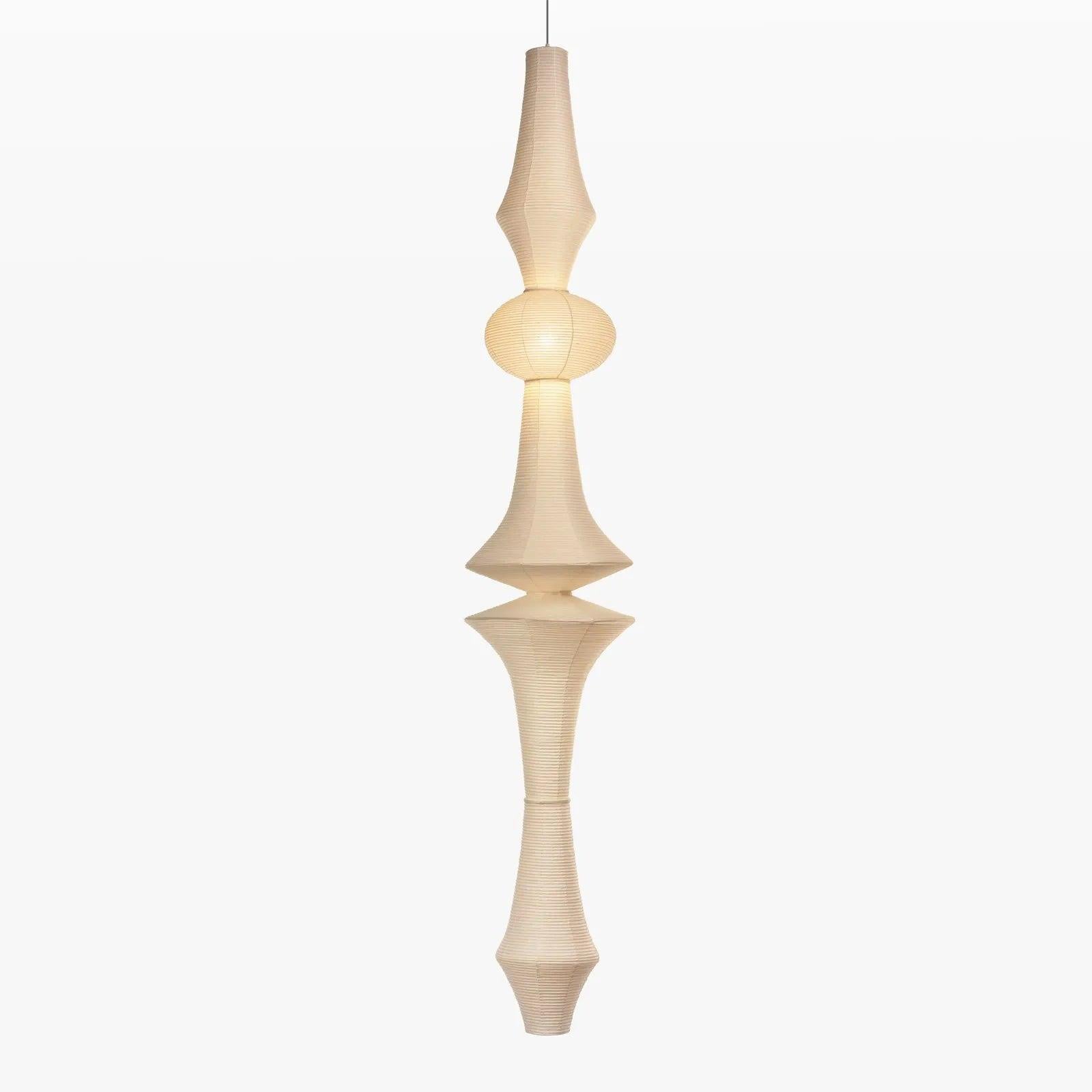 Faye Sculptural Paper Vertical Pendant Light