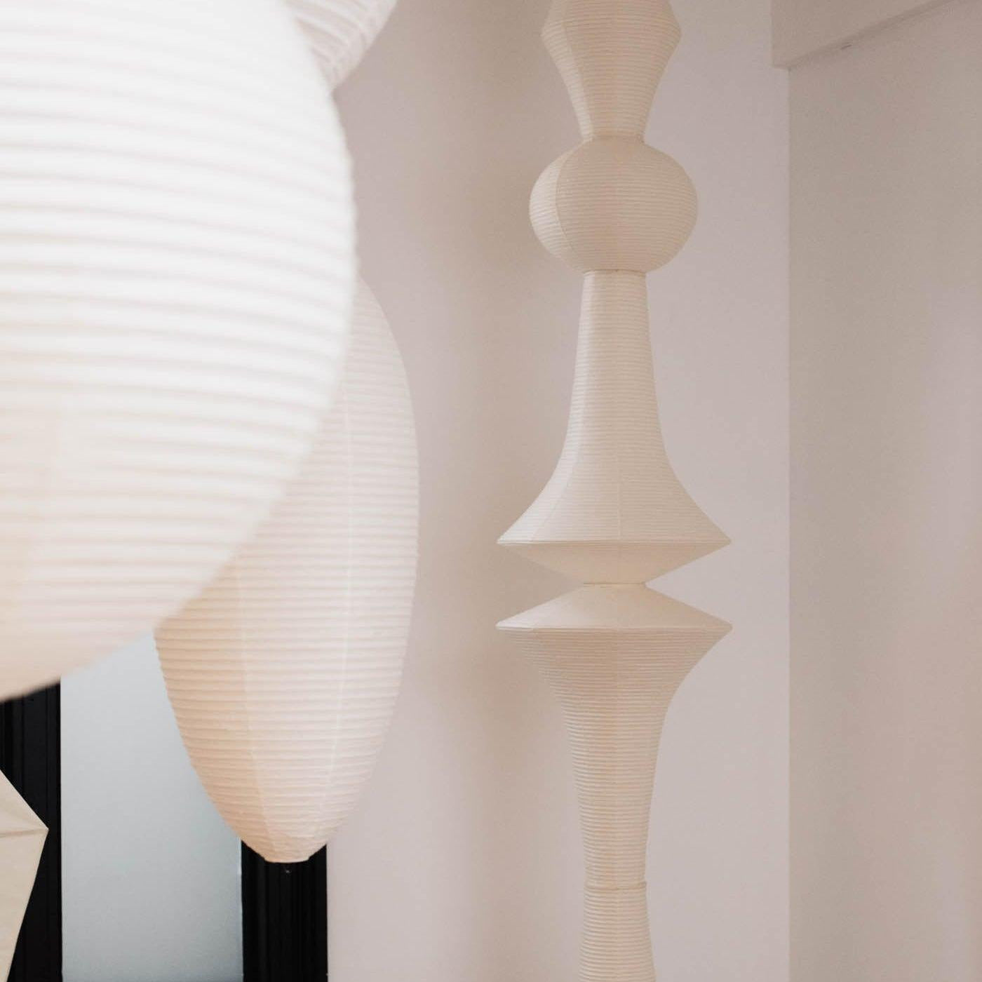 Faye Sculptural Paper Vertical Pendant Light - Neutralighting