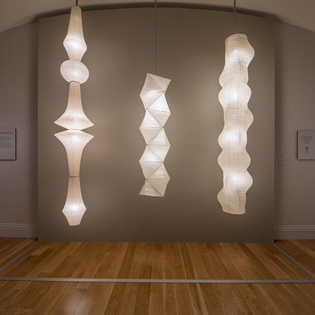 Faye Sculptural Paper Vertical Pendant Light - Neutralighting