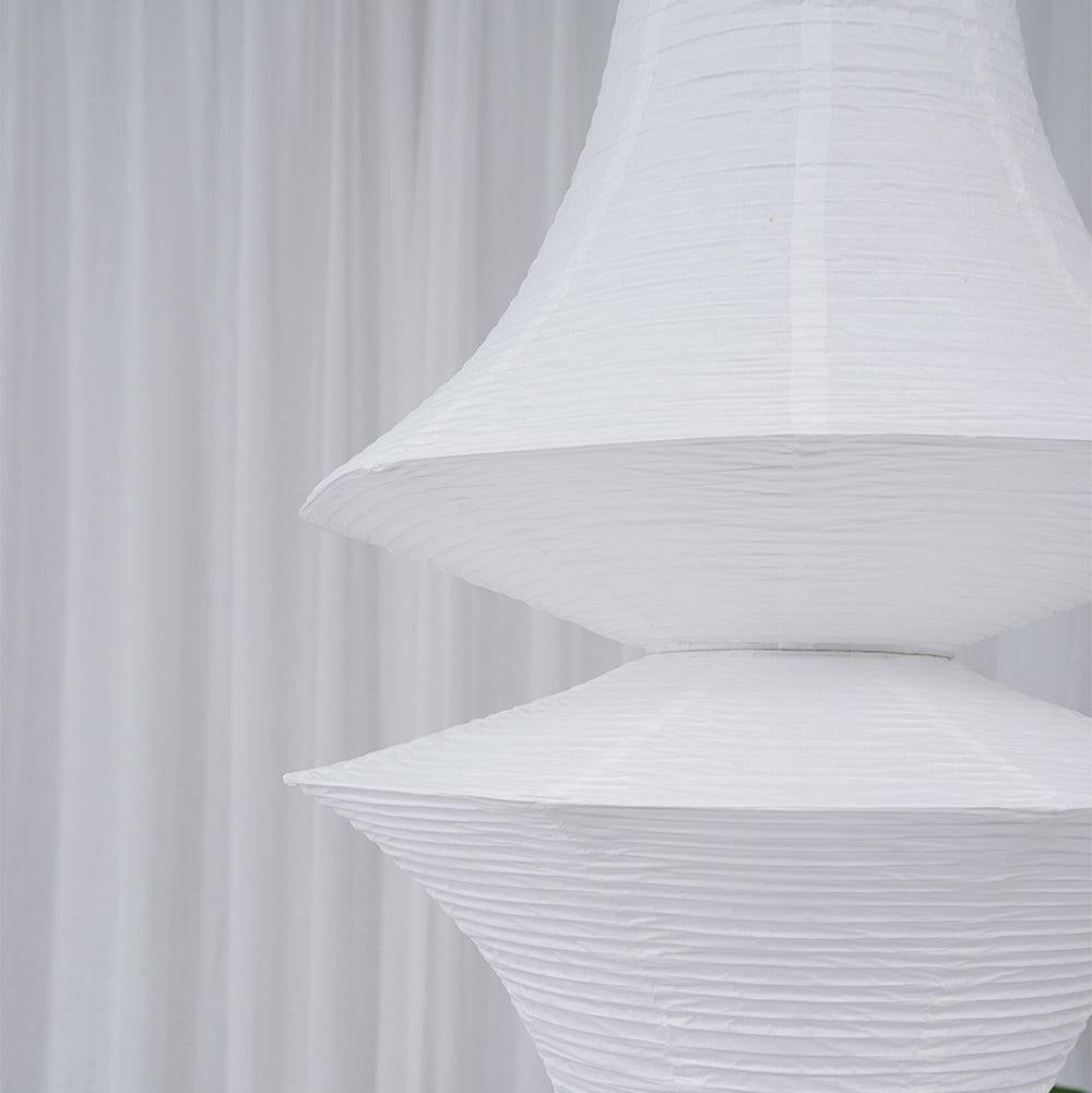 Faye Sculptural Paper Vertical Pendant Light - Neutralighting