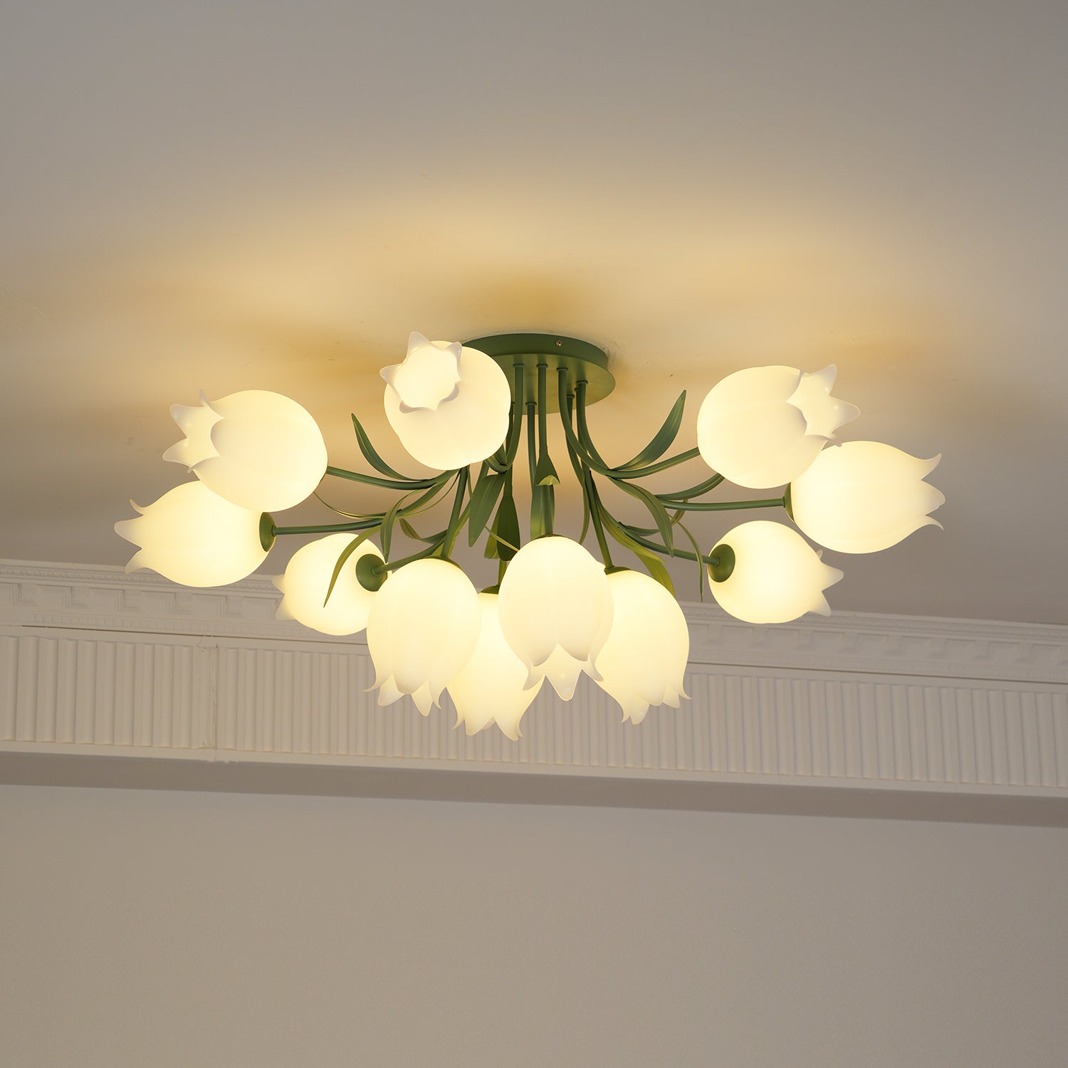Greya Natural Flower Flush Mount Ceiling Light - Neutralighting