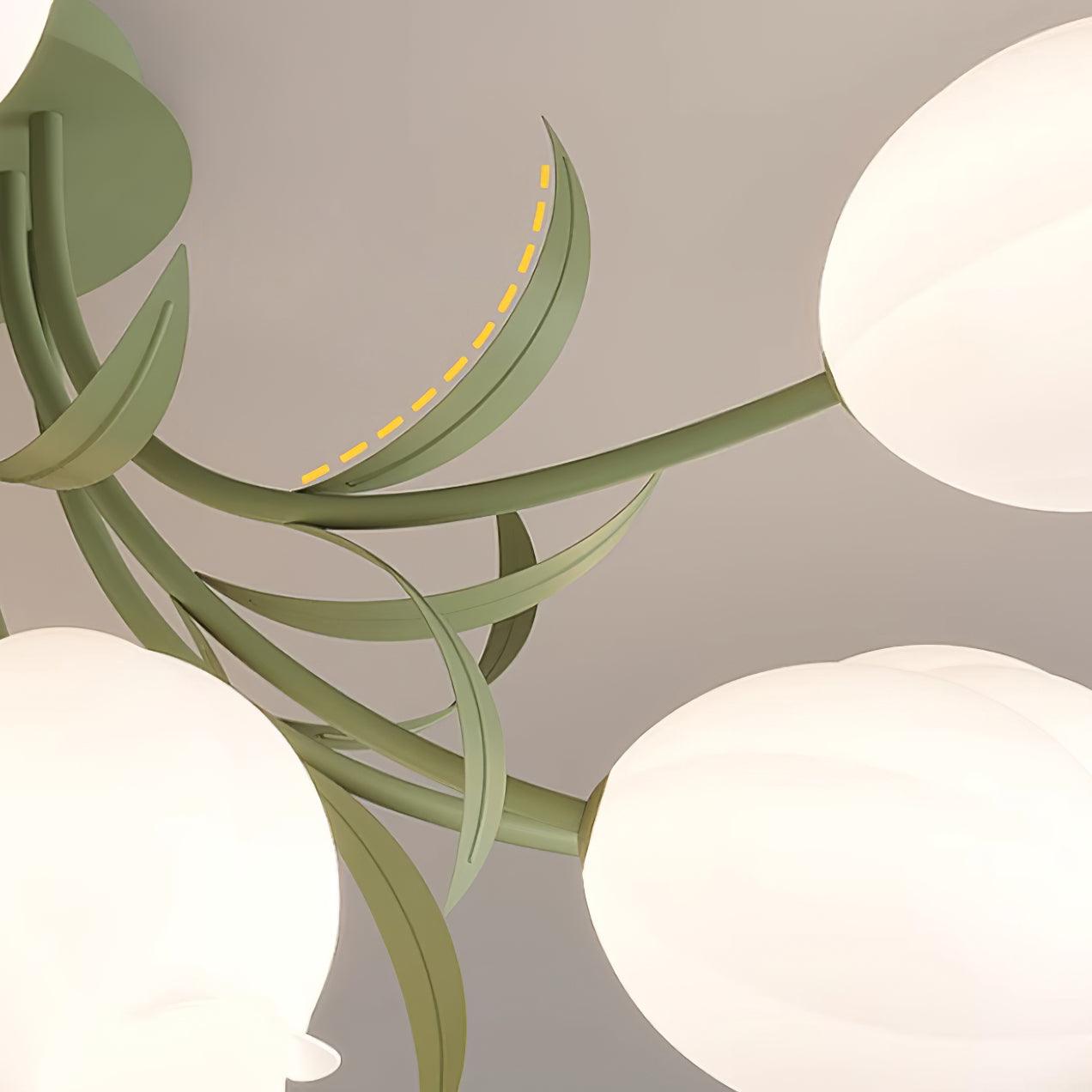 Greya Natural Flower Flush Mount Ceiling Light - Neutralighting