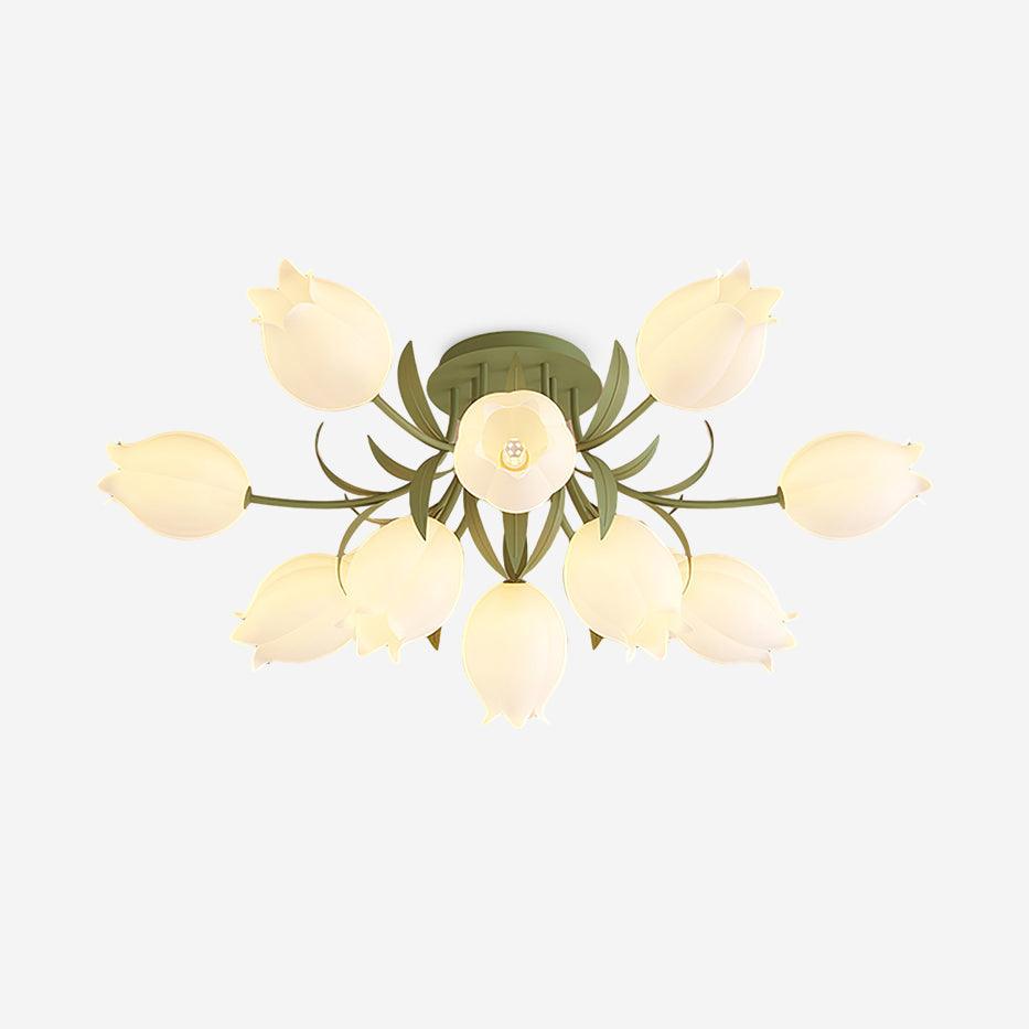 Greya Natural Flower Flush Mount Ceiling Light - Neutralighting