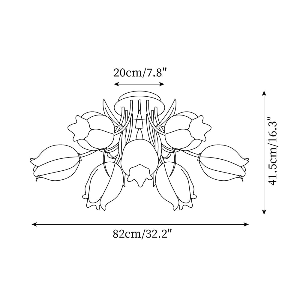 Greya Natural Flower Flush Mount Ceiling Light - Neutralighting