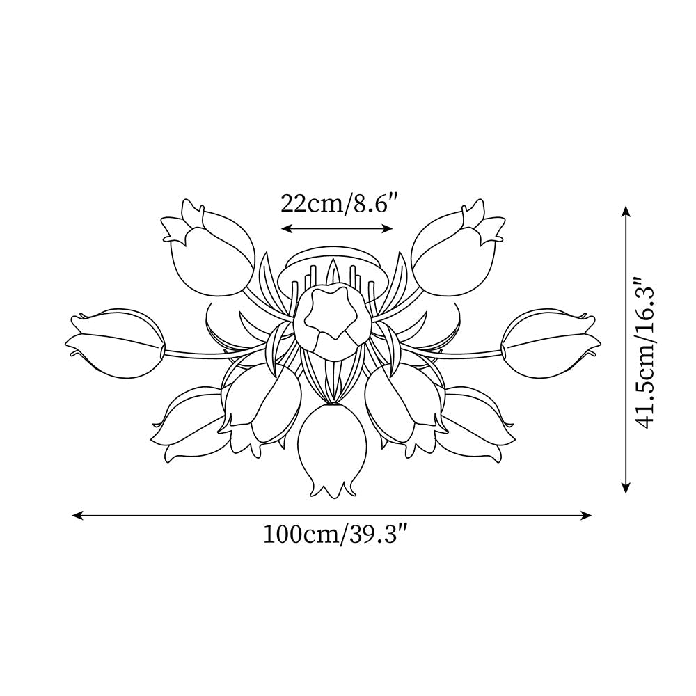 Greya Natural Flower Flush Mount Ceiling Light - Neutralighting