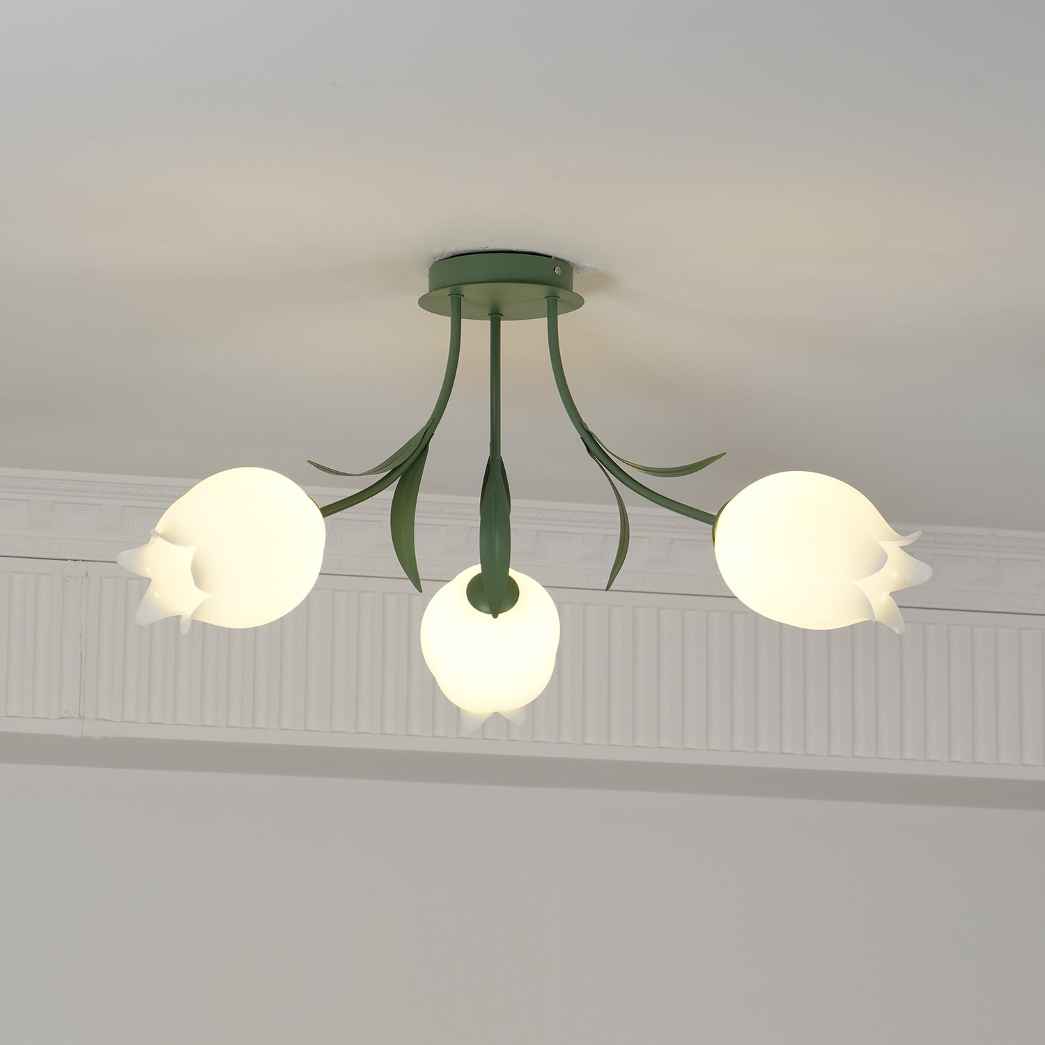 Greya Natural Flower Flush Mount Ceiling Light - Neutralighting