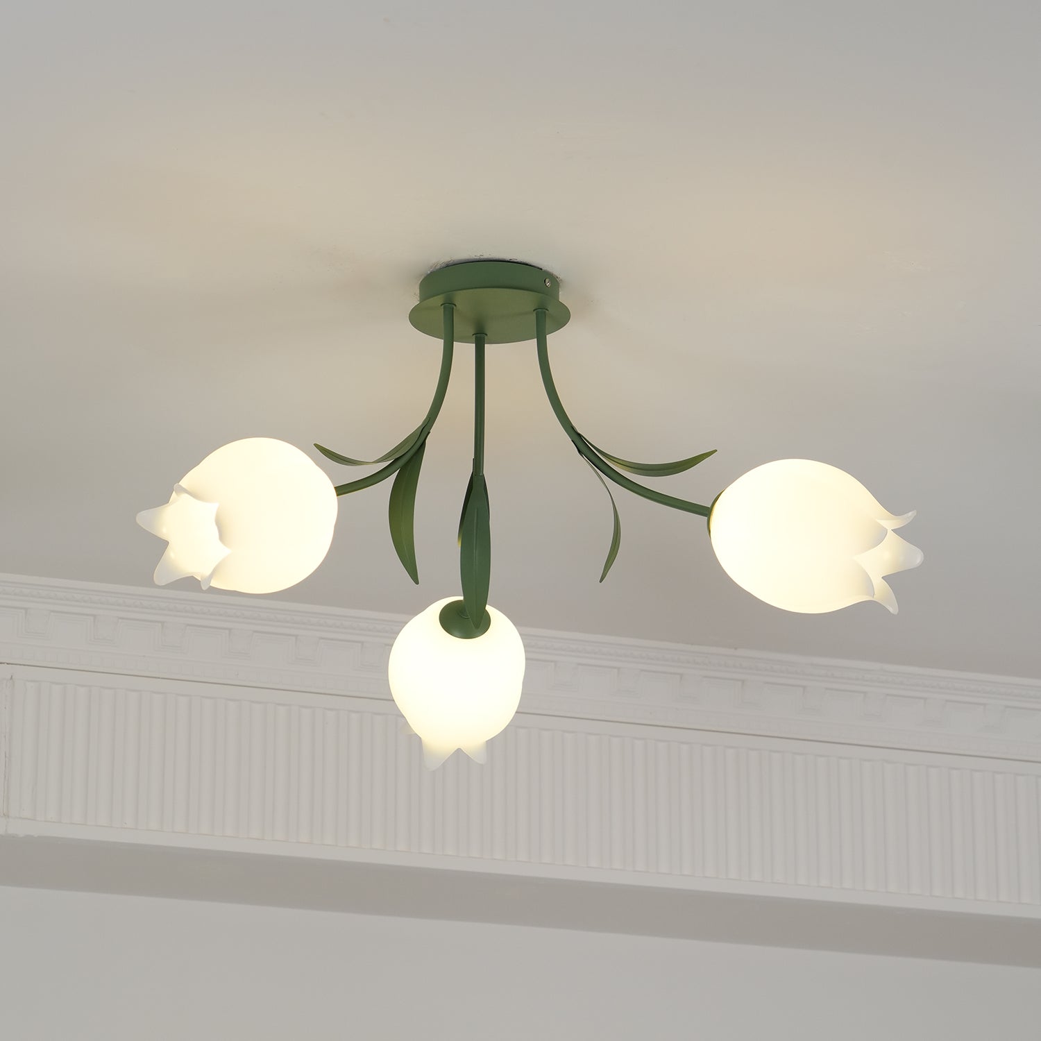 Greya Natural Flower Flush Mount Ceiling Light - Neutralighting