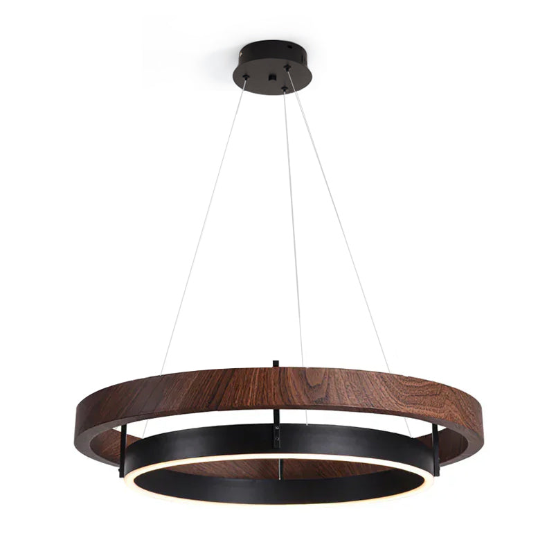 Acorn Ring Wood Chandelier - Neutralighting