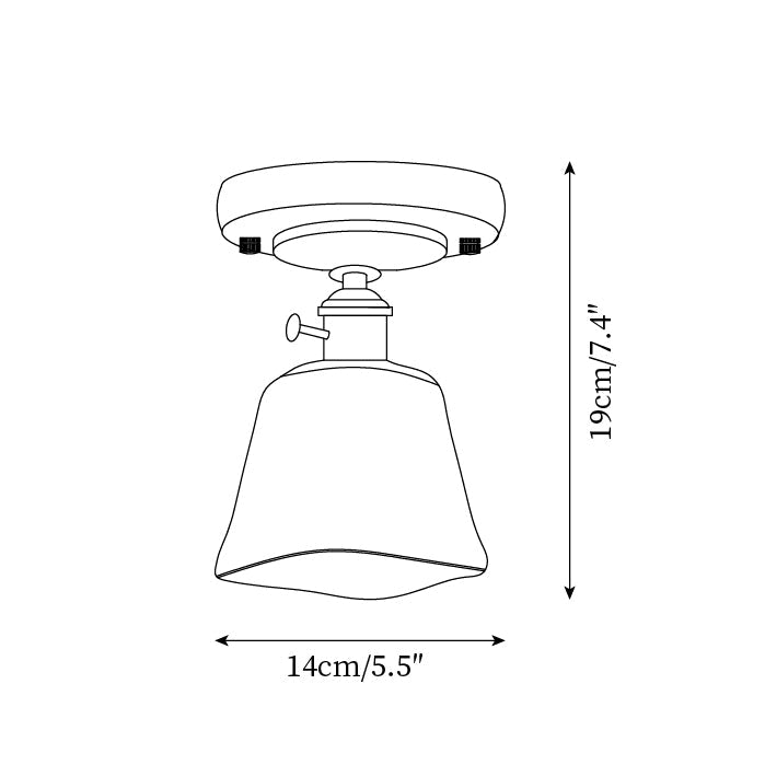 Elano Glass Ceiling Light - Neutralighting