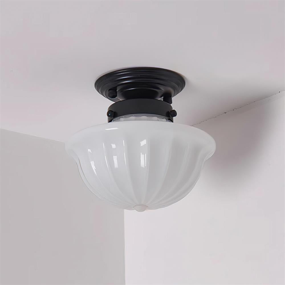 Evola Vintage Opal Glass Ceiling Light - Neutralighting