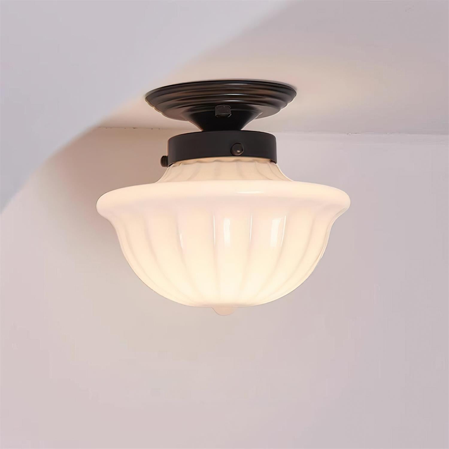 Evola Vintage Opal Glass Ceiling Light - Neutralighting