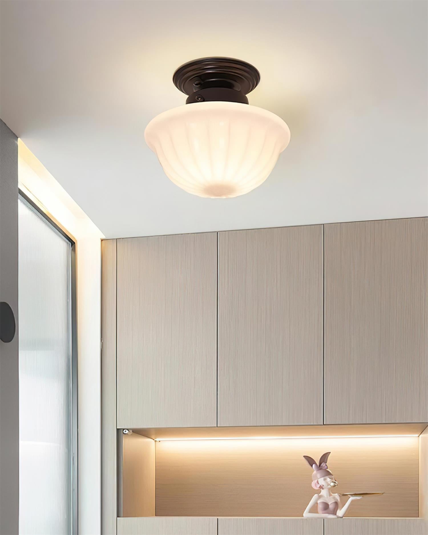 Evola Vintage Opal Glass Ceiling Light - Neutralighting