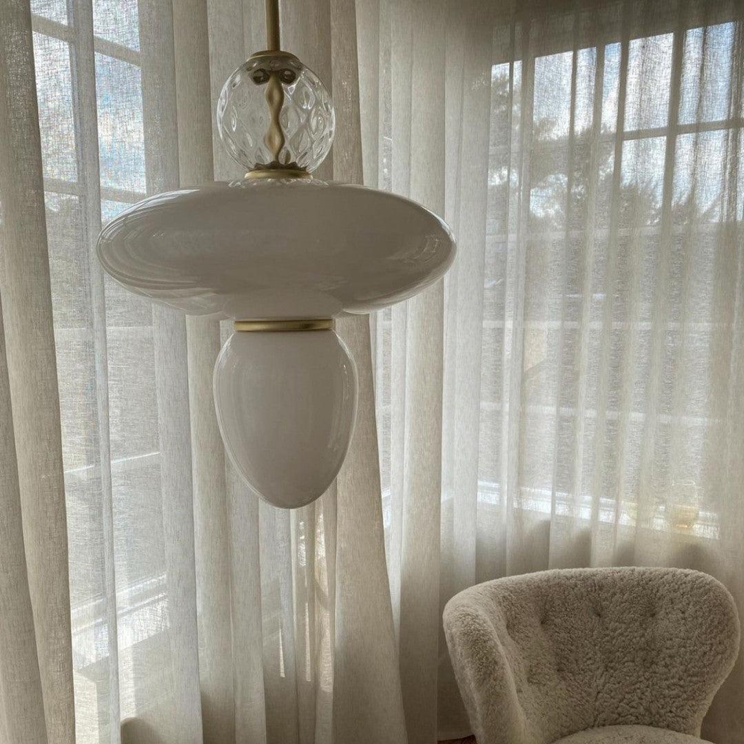 Orbelin Glass and Brass Pendant Lamp - Neutralighting