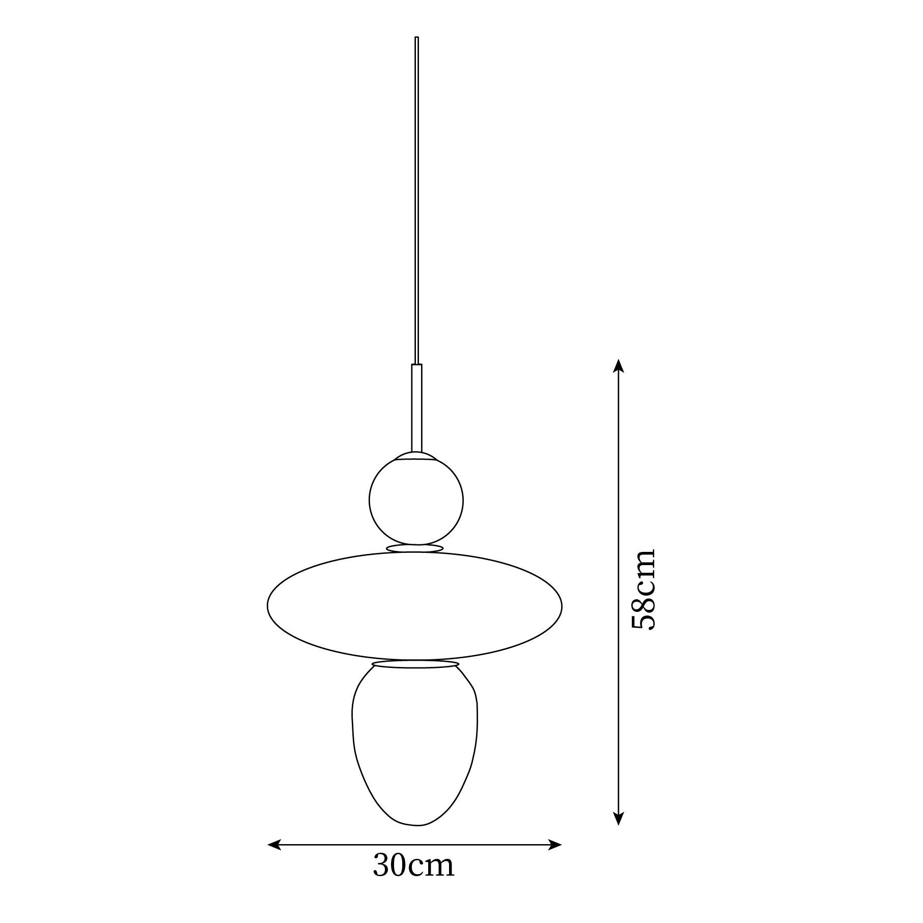 Orbelin Glass and Brass Pendant Lamp - Neutralighting