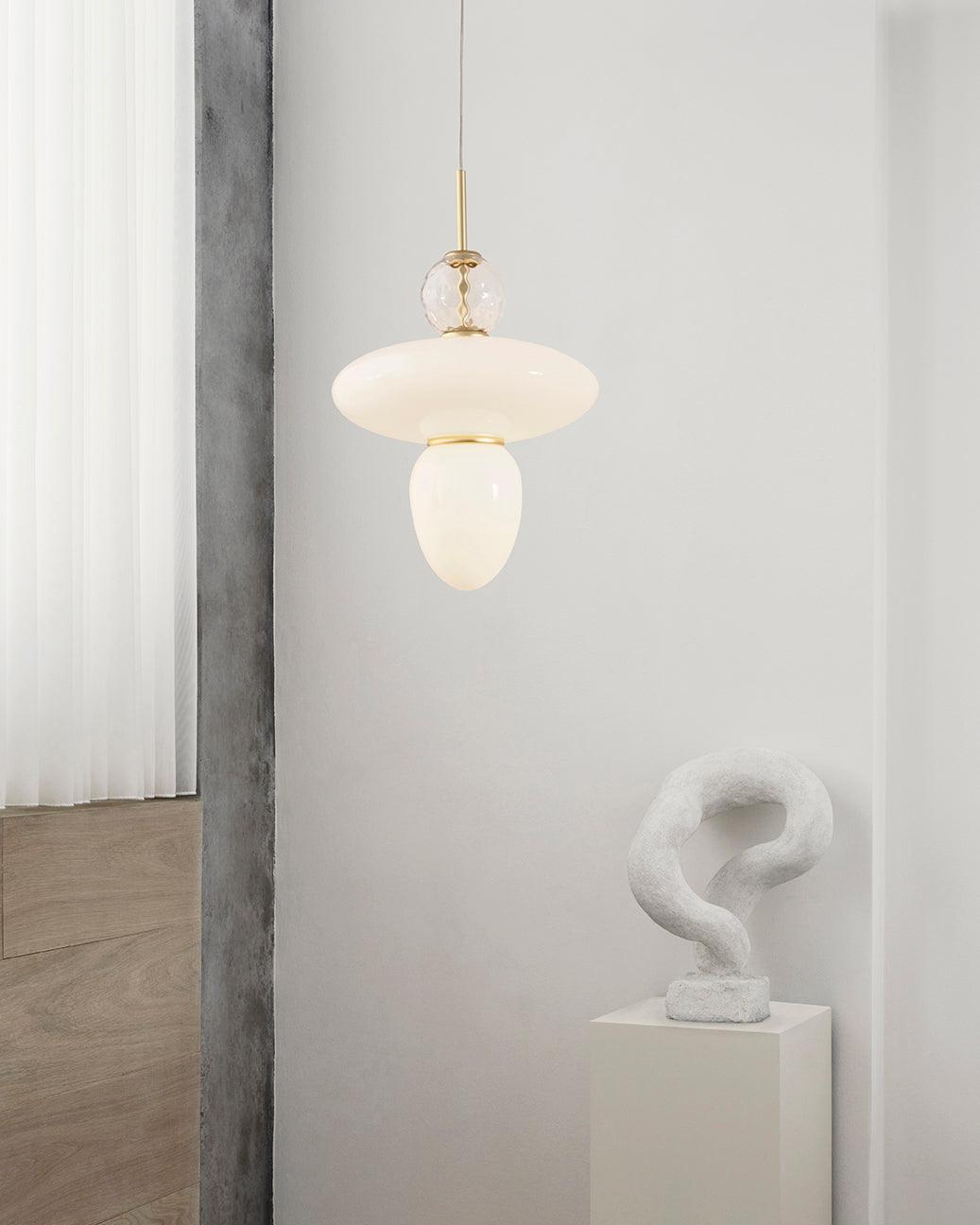 Orbelin Glass and Brass Pendant Lamp - Neutralighting