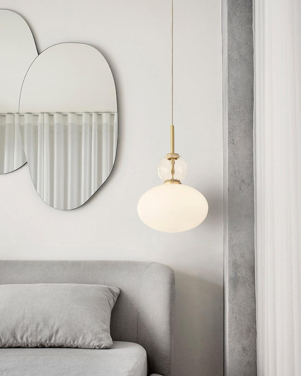 Orbelin Glass and Brass Pendant Lamp - Neutralighting