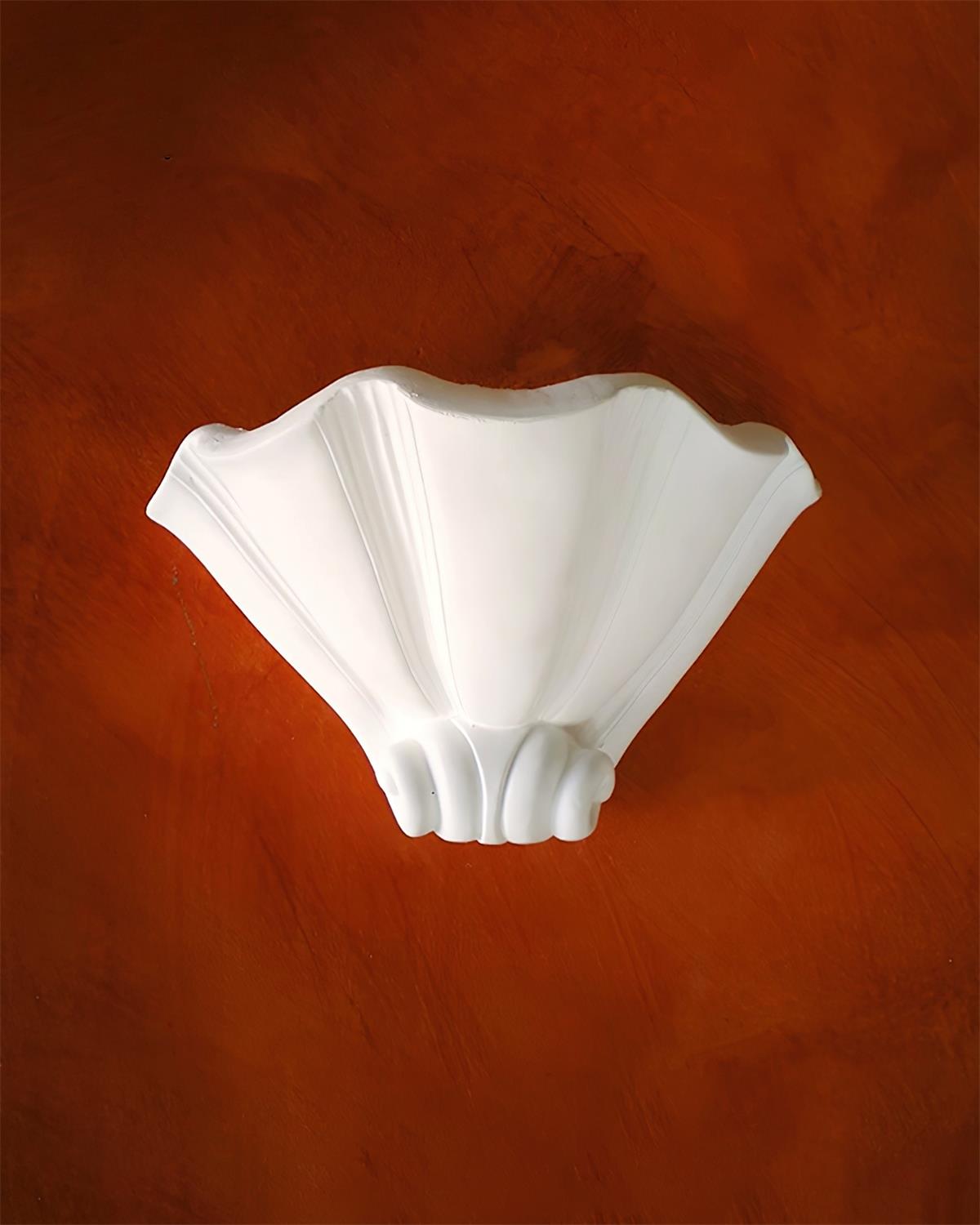 Ysola White Plaster Shell Wall Lamp - Neutralighting