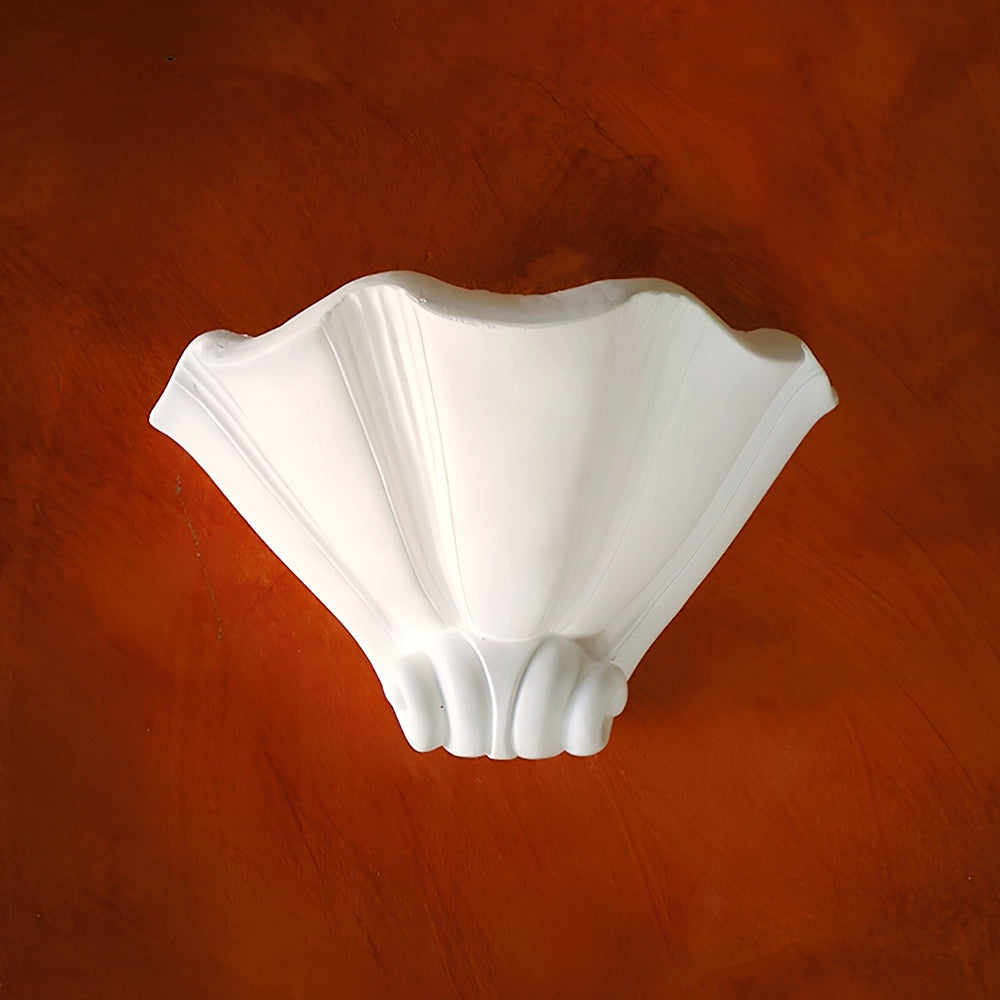 Ysola White Plaster Shell Wall Lamp - Neutralighting