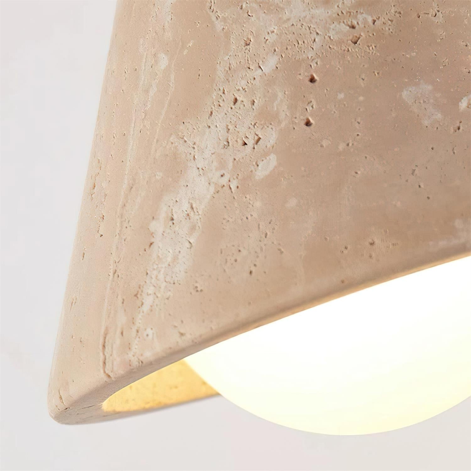 Riita Wall Lamp triangular cone-shaped travertine - Neutralighting