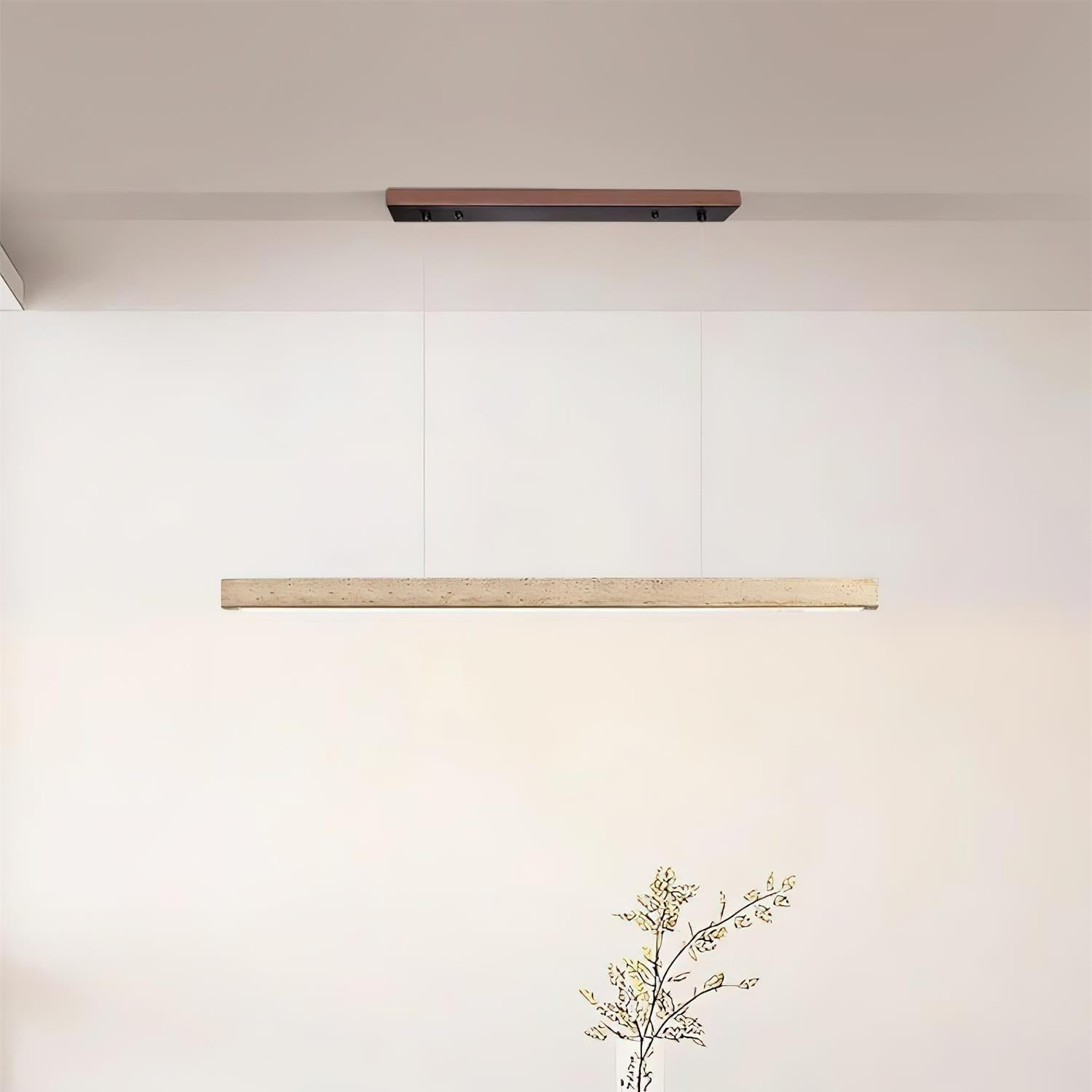 Delya Linear Travertine Pendant Lamp - Neutralighting