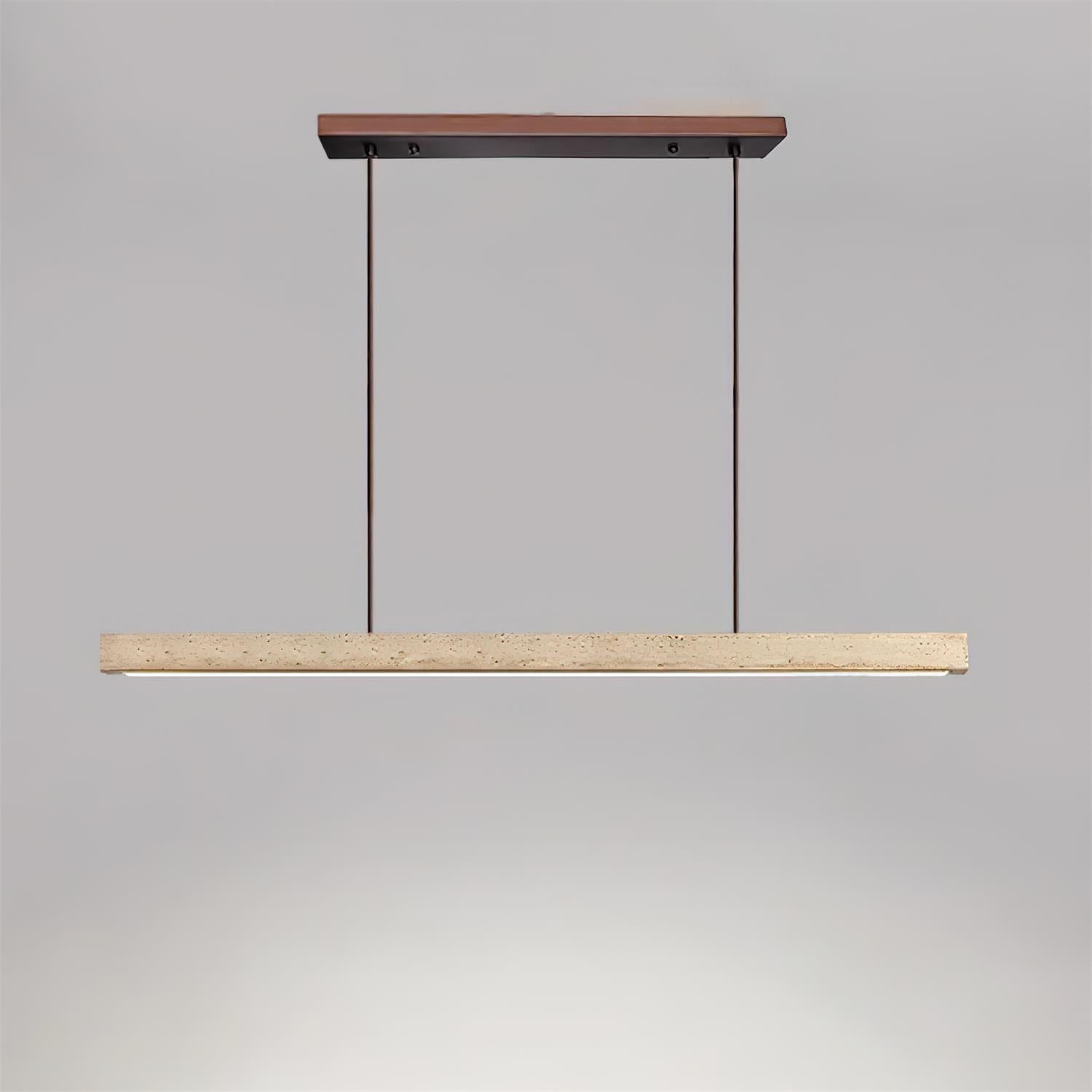 Delya Linear Travertine Pendant Lamp - Neutralighting