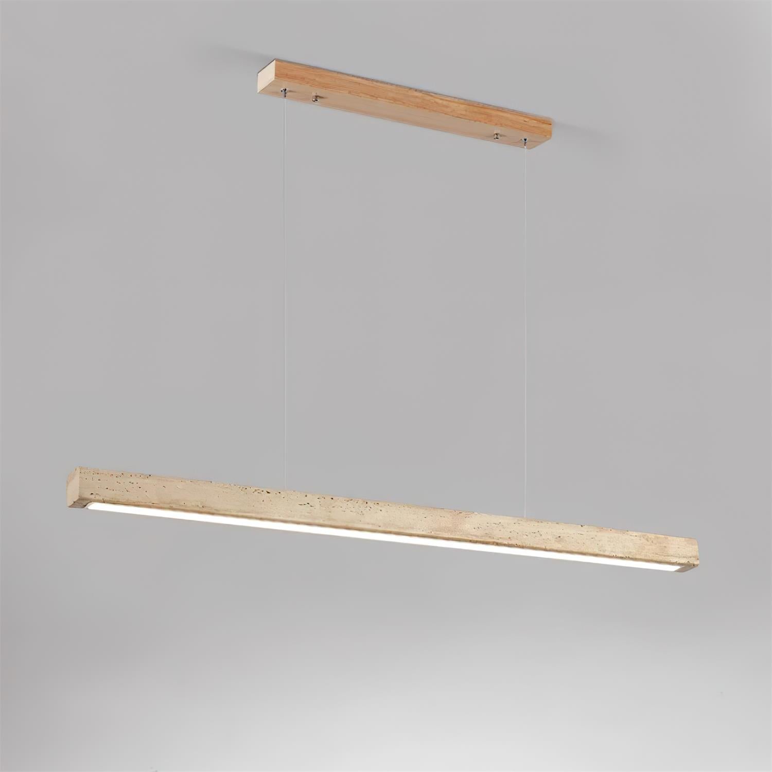 Delya Linear Travertine Pendant Lamp - Neutralighting