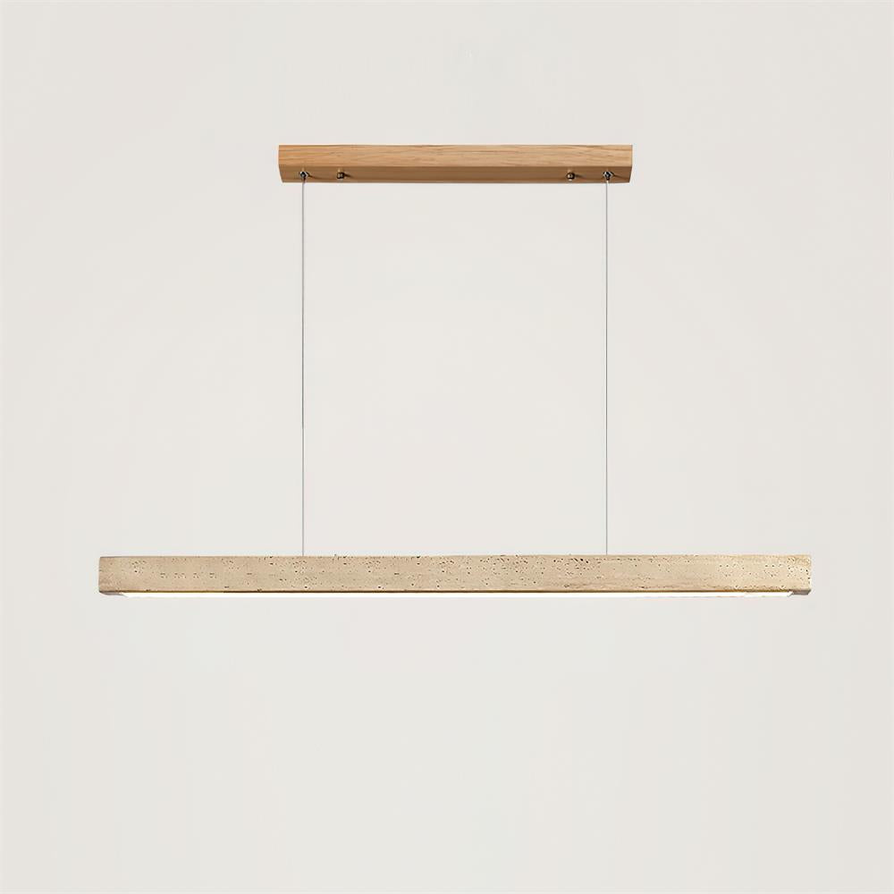 Delya Linear Travertine Pendant Lamp - Neutralighting