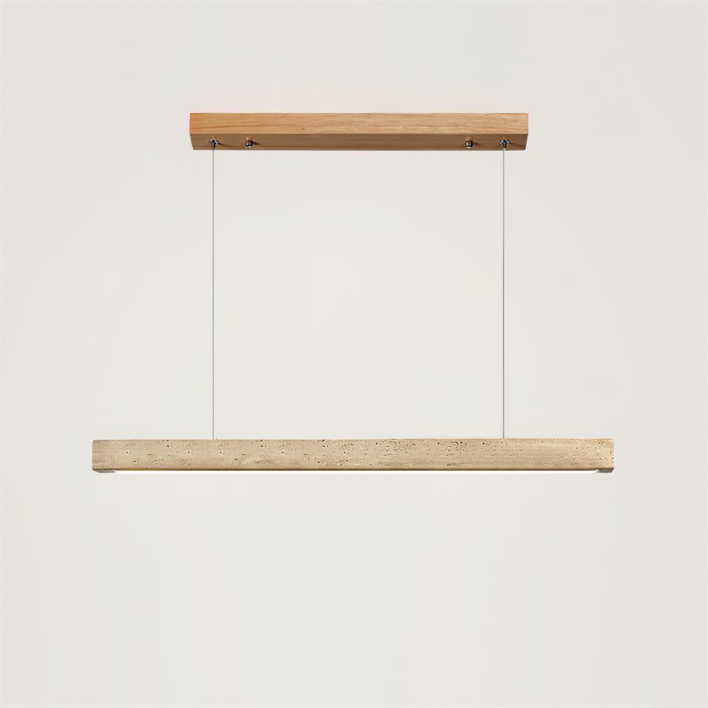 Delya Linear Travertine Pendant Lamp - Neutralighting