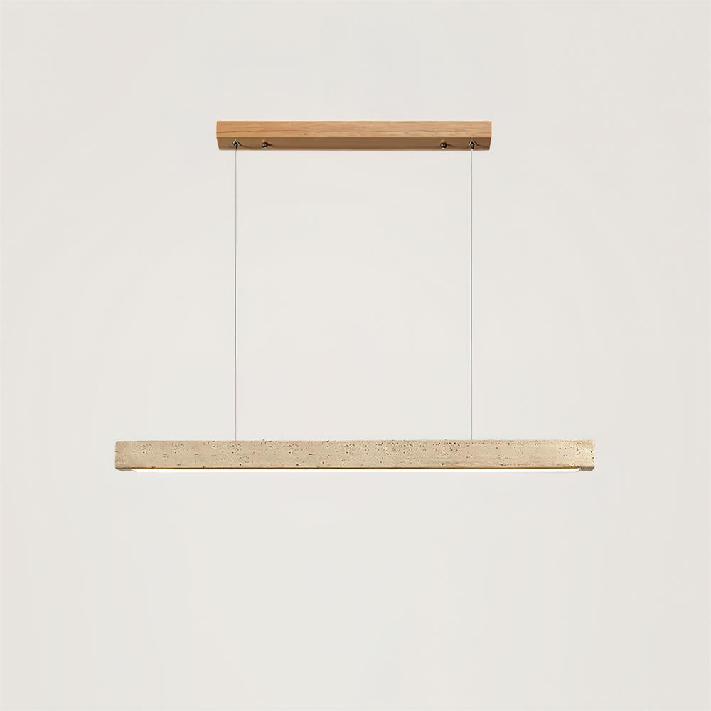 Delya Linear Travertine Pendant Lamp - Neutralighting