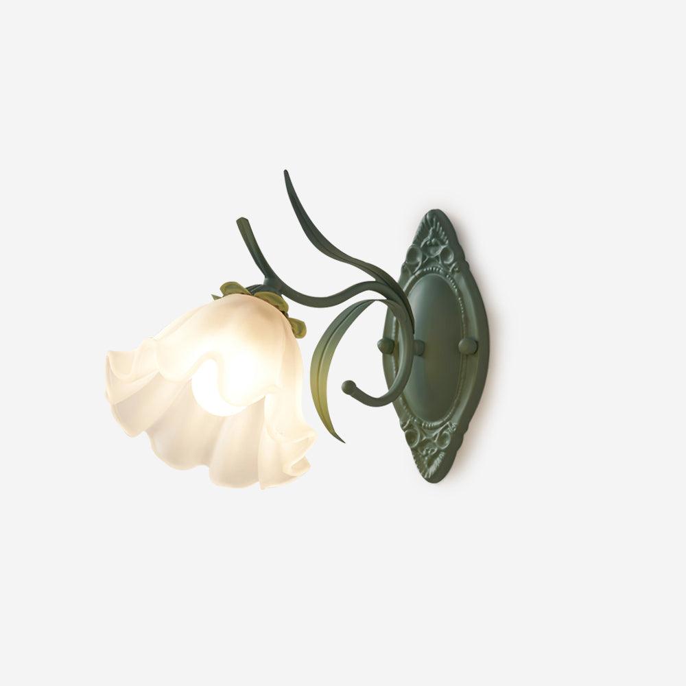 Wall Lamp Vintage Floral Glass Shade for Bedroom and Living Room - Neutralighting