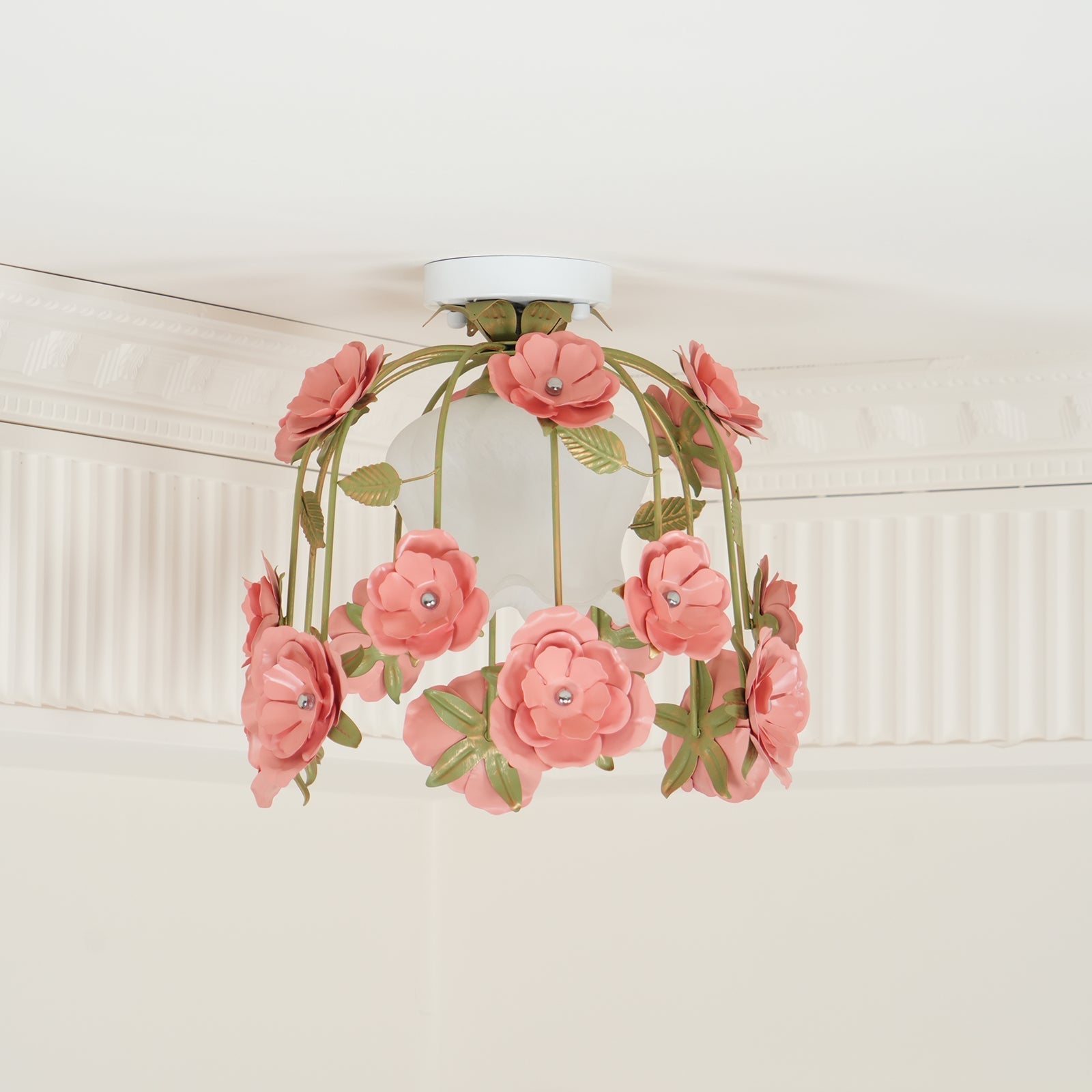 Ceiling Light Metal Canopy Floral Blossom Romantic Ambience - Neutralighting