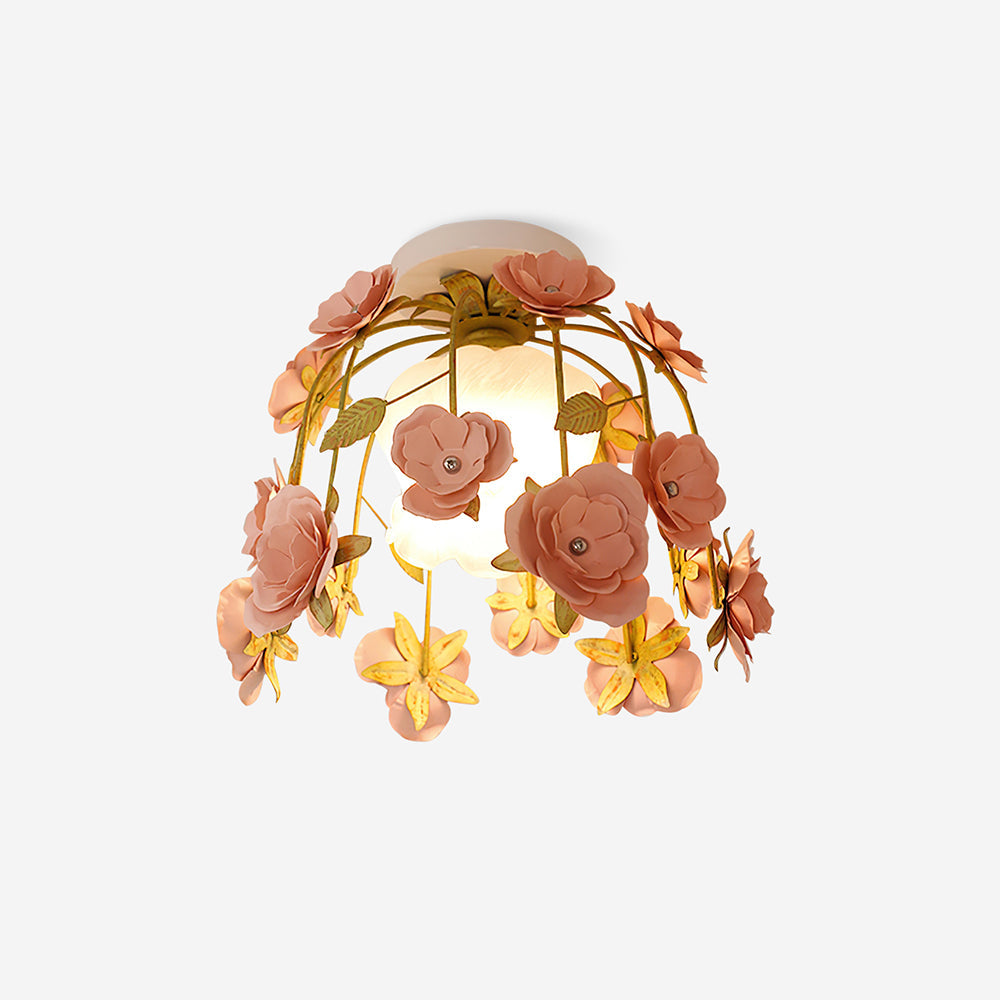 Ceiling Light Metal Canopy Floral Blossom Romantic Ambience - Neutralighting