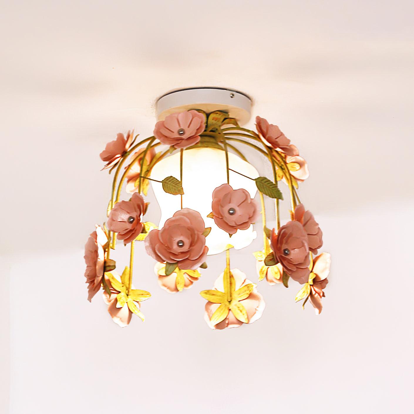 Ceiling Light Metal Canopy Floral Blossom Romantic Ambience - Neutralighting