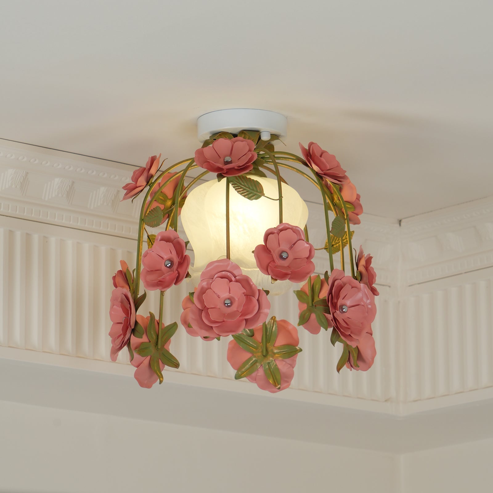 Ceiling Light Metal Canopy Floral Blossom Romantic Ambience - Neutralighting