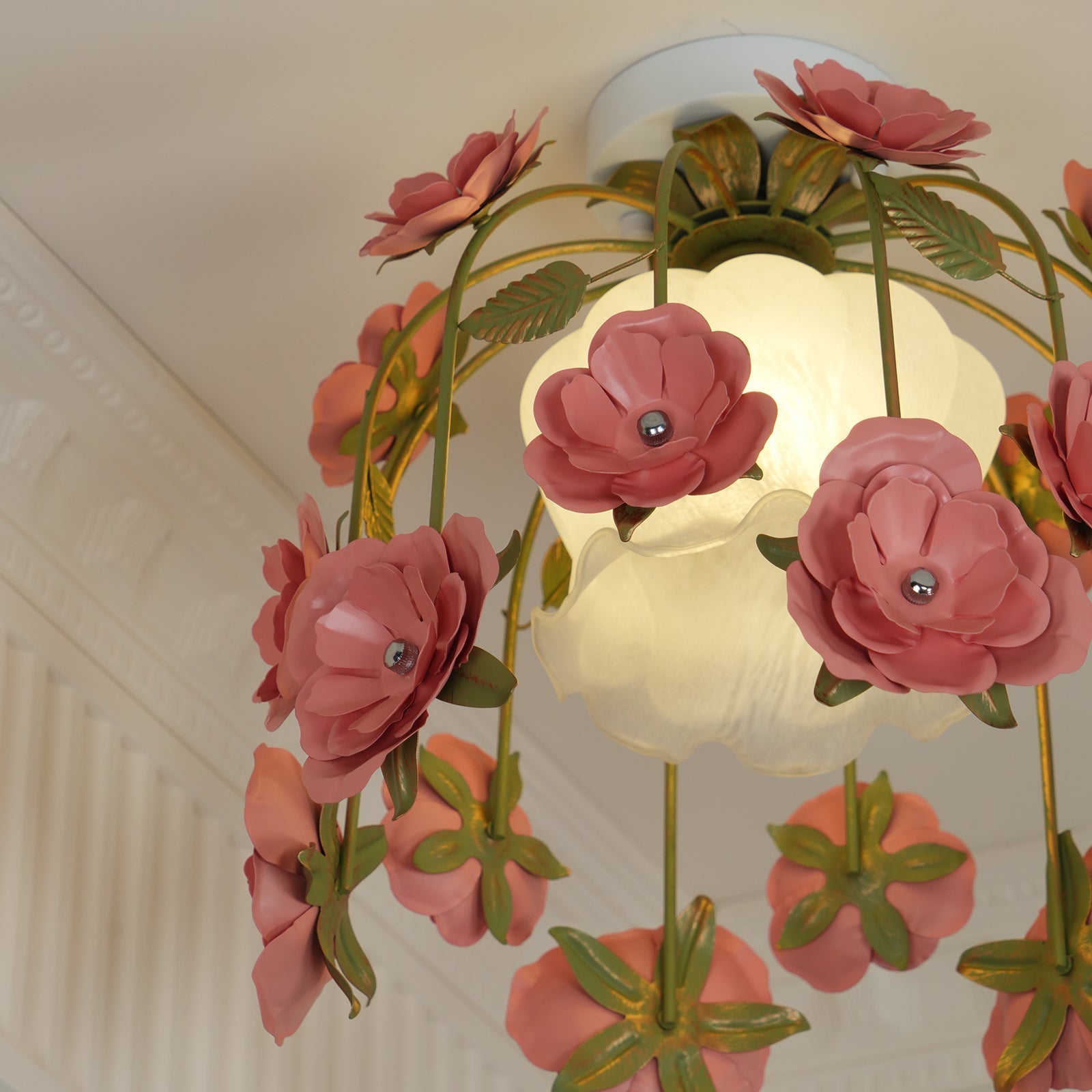 Ceiling Light Metal Canopy Floral Blossom Romantic Ambience - Neutralighting