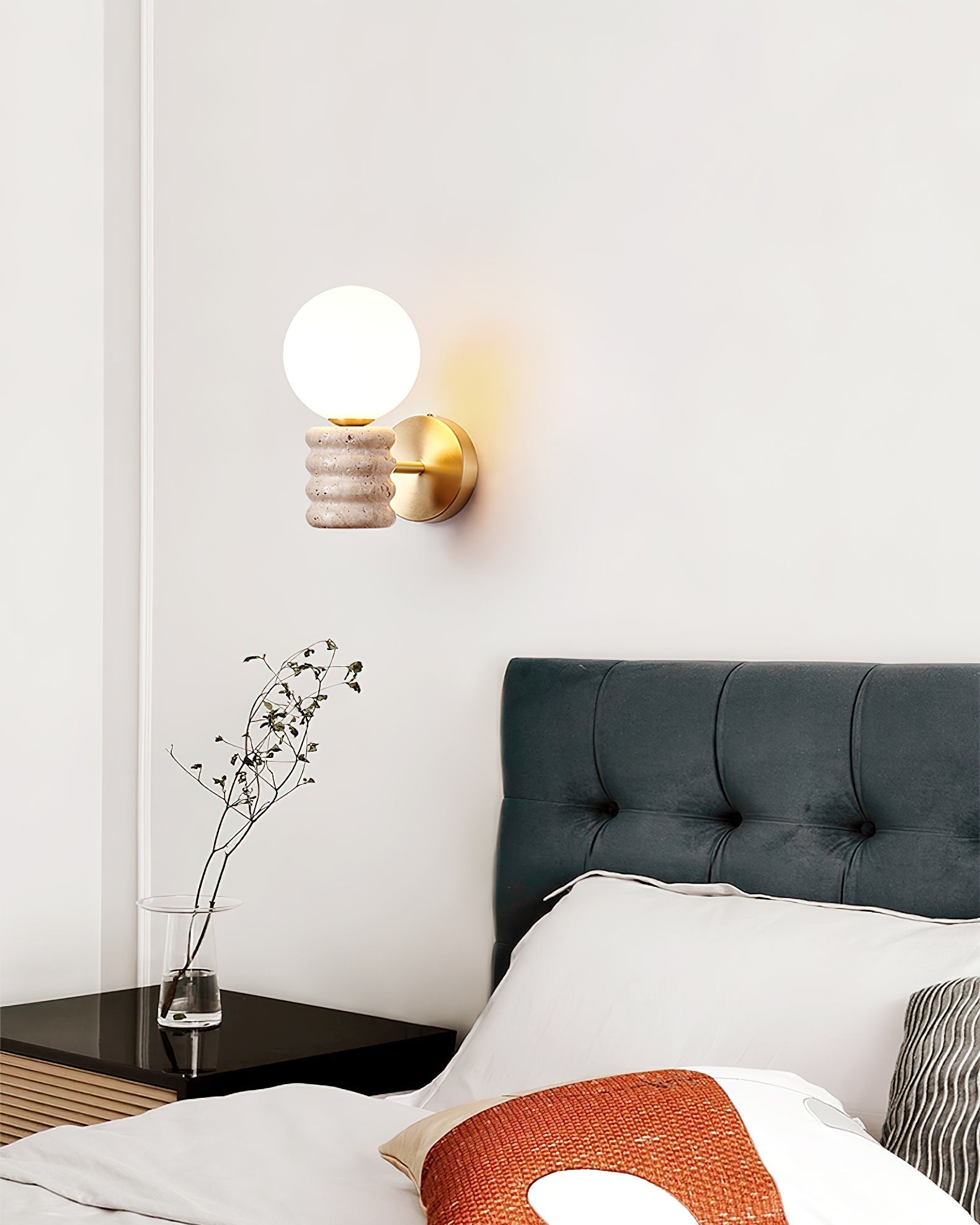 Zevelara Stacked Travertine Wall Light - Neutralighting