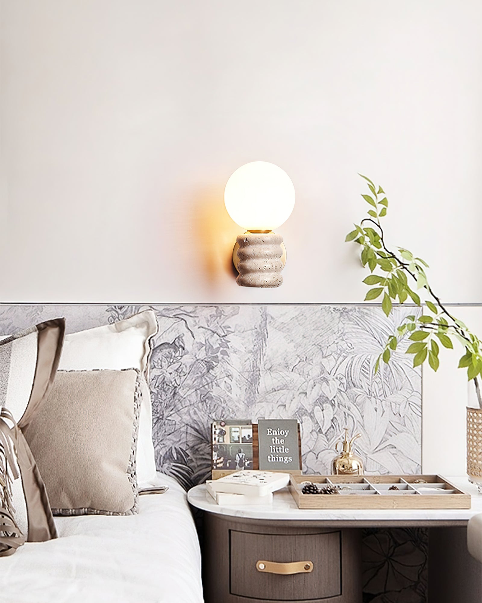 Zevelara Stacked Travertine Wall Light - Neutralighting