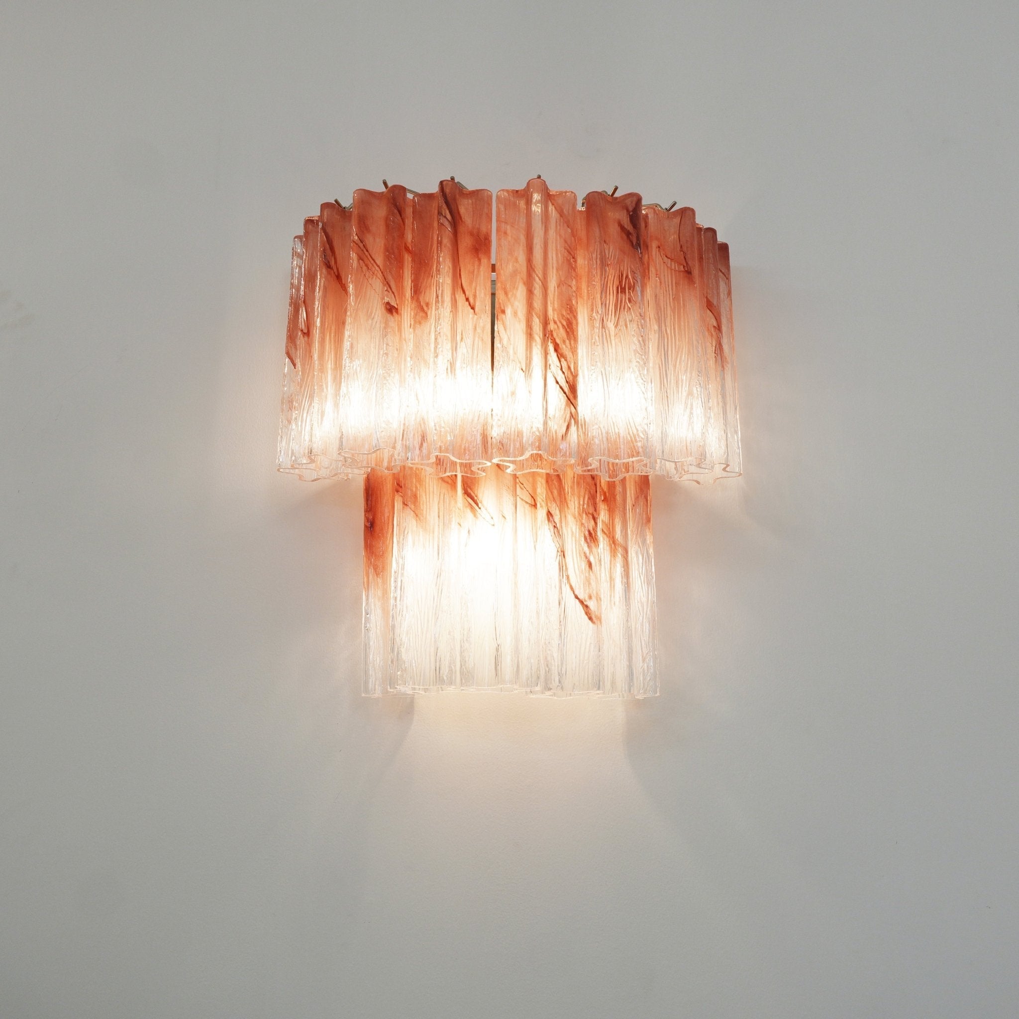 Aurora Wall Light Rose Glass Blades Romantic Watercolor - Neutralighting