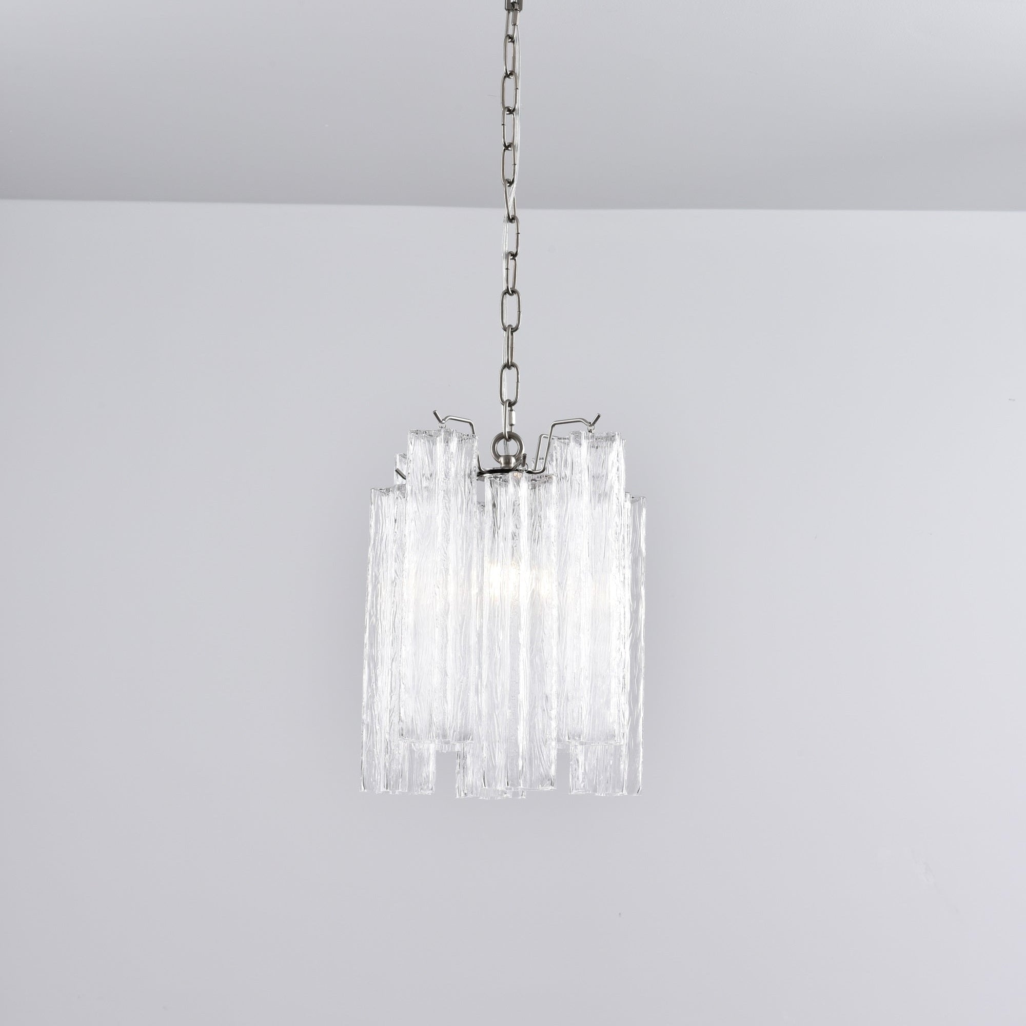 Aurora Chandelier Pink Gradient Murano Glass