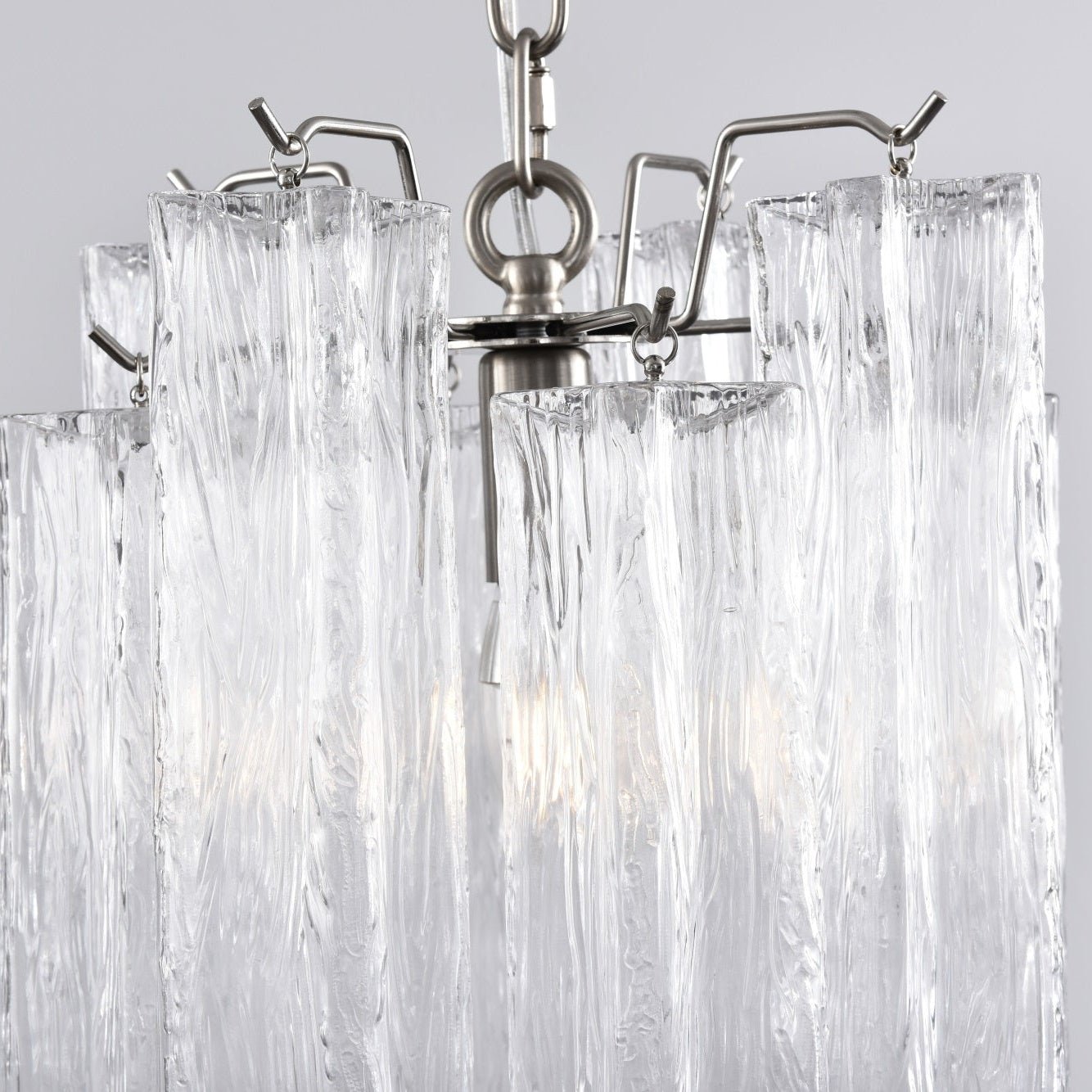 Aurora Chandelier Pink Gradient Murano Glass