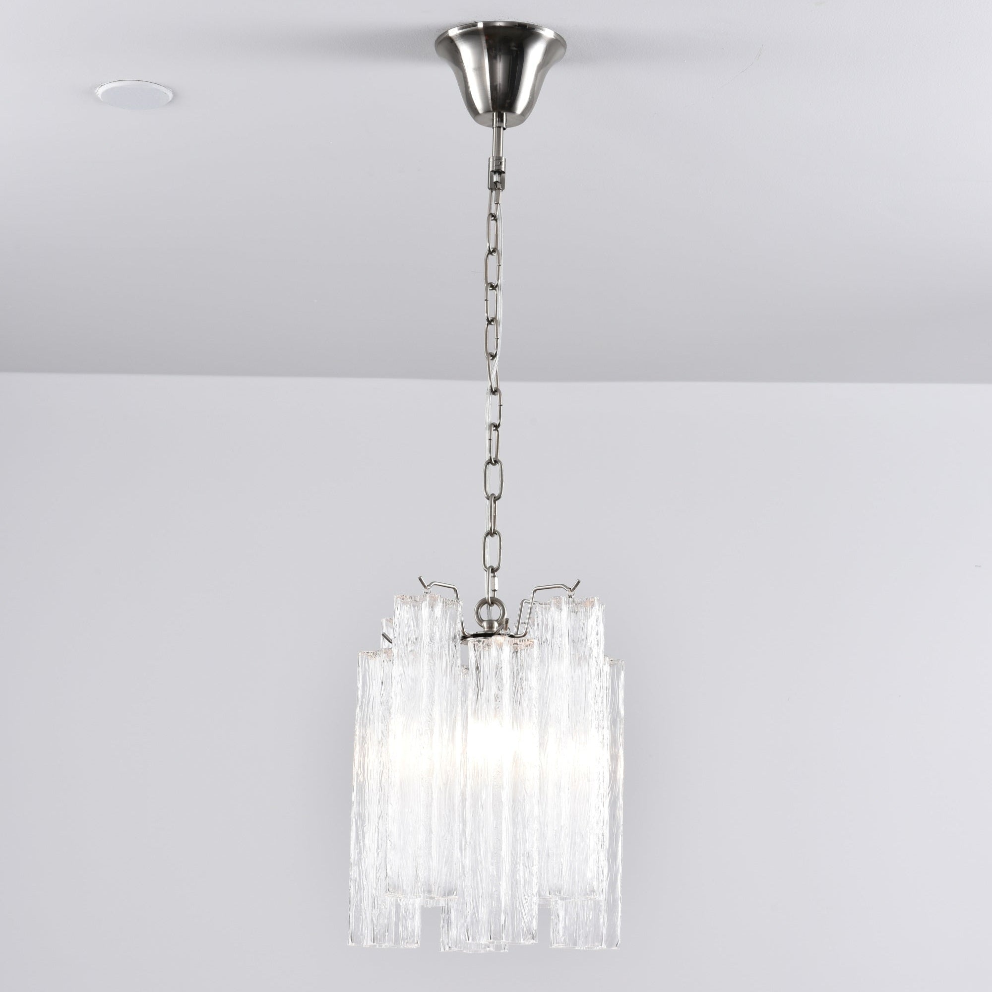 Aurora Chandelier Pink Gradient Murano Glass