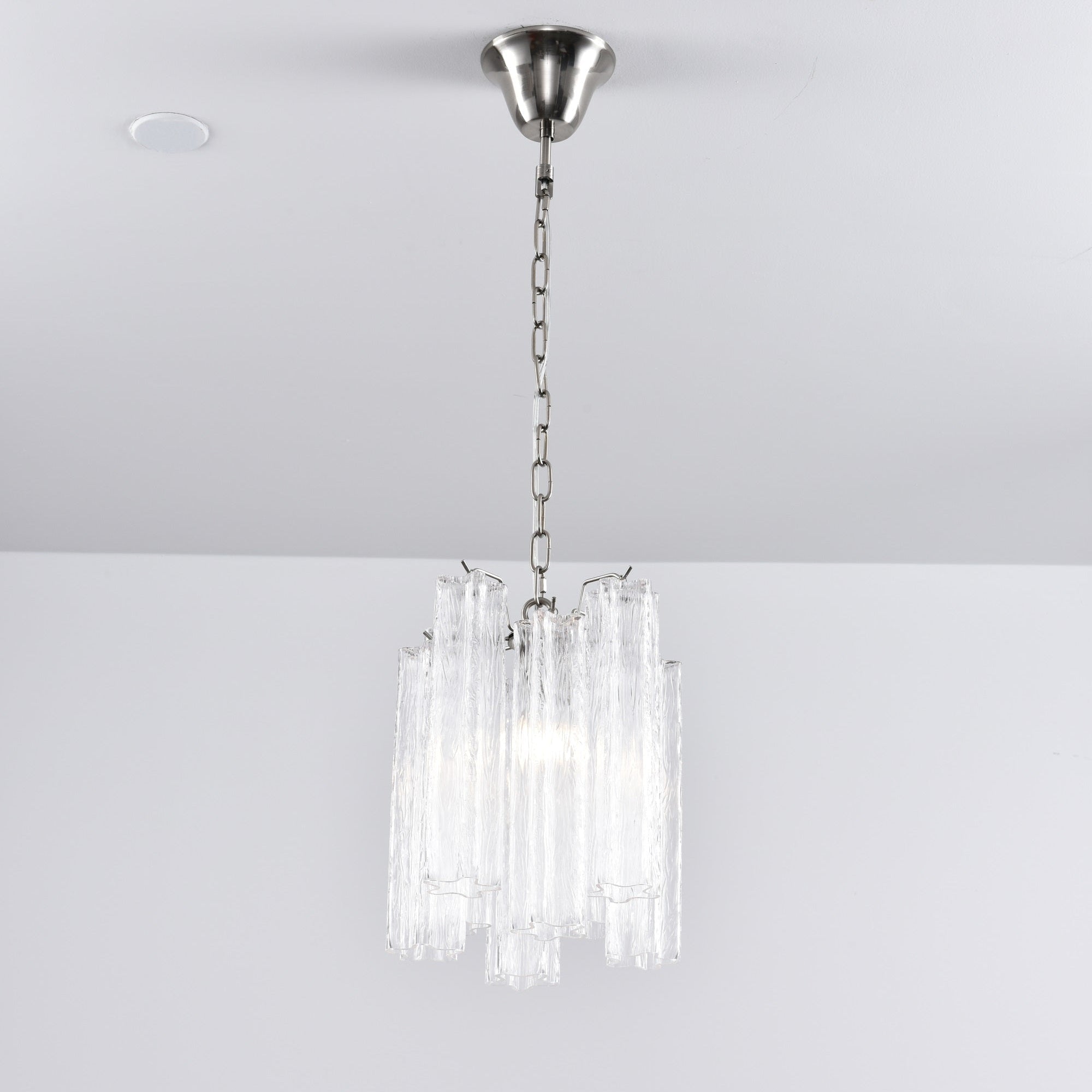 Aurora Chandelier Pink Gradient Murano Glass