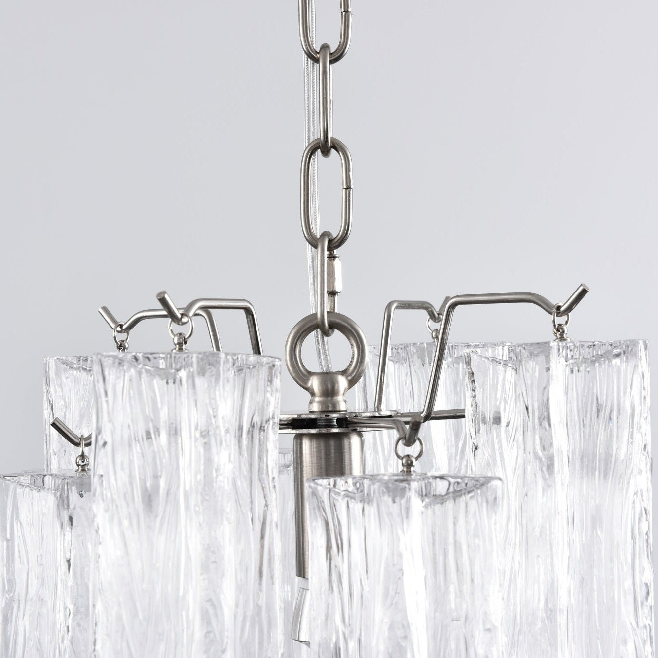 Aurora Chandelier Pink Gradient Murano Glass