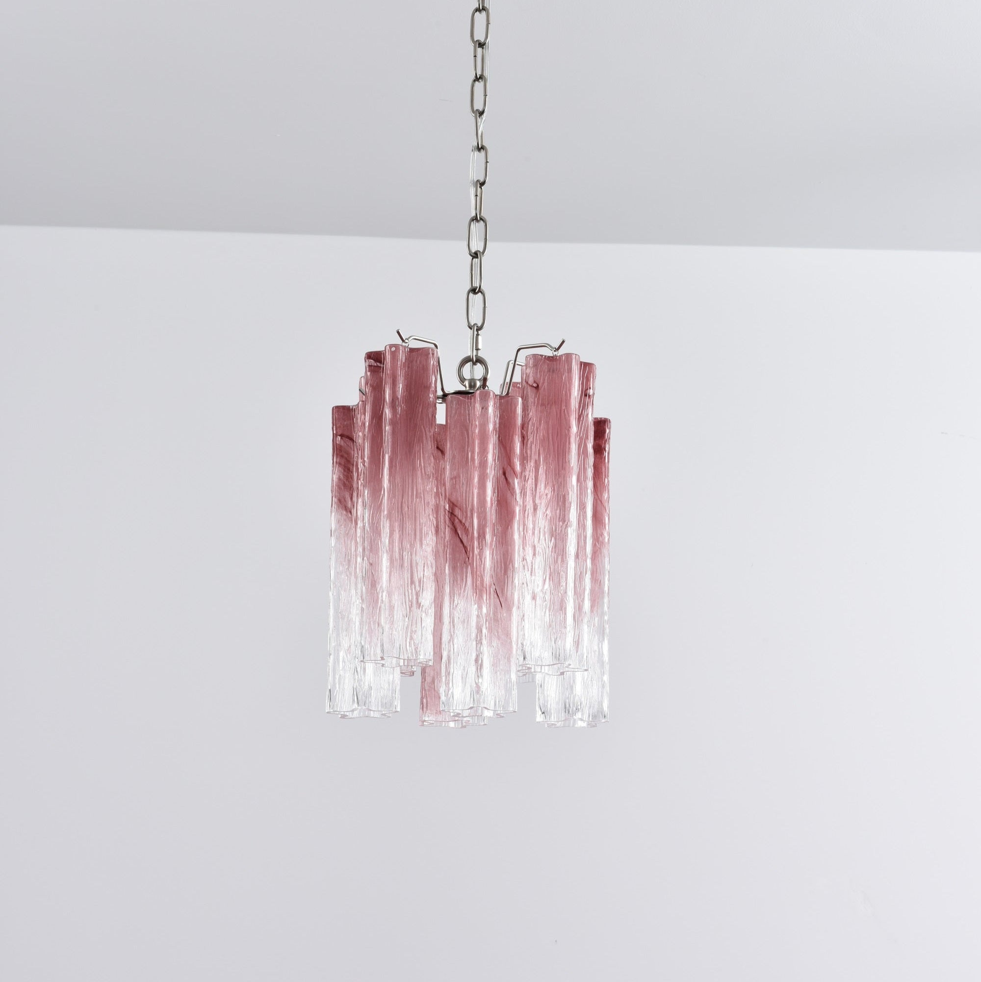 Aurora Chandelier Pink Gradient Murano Glass