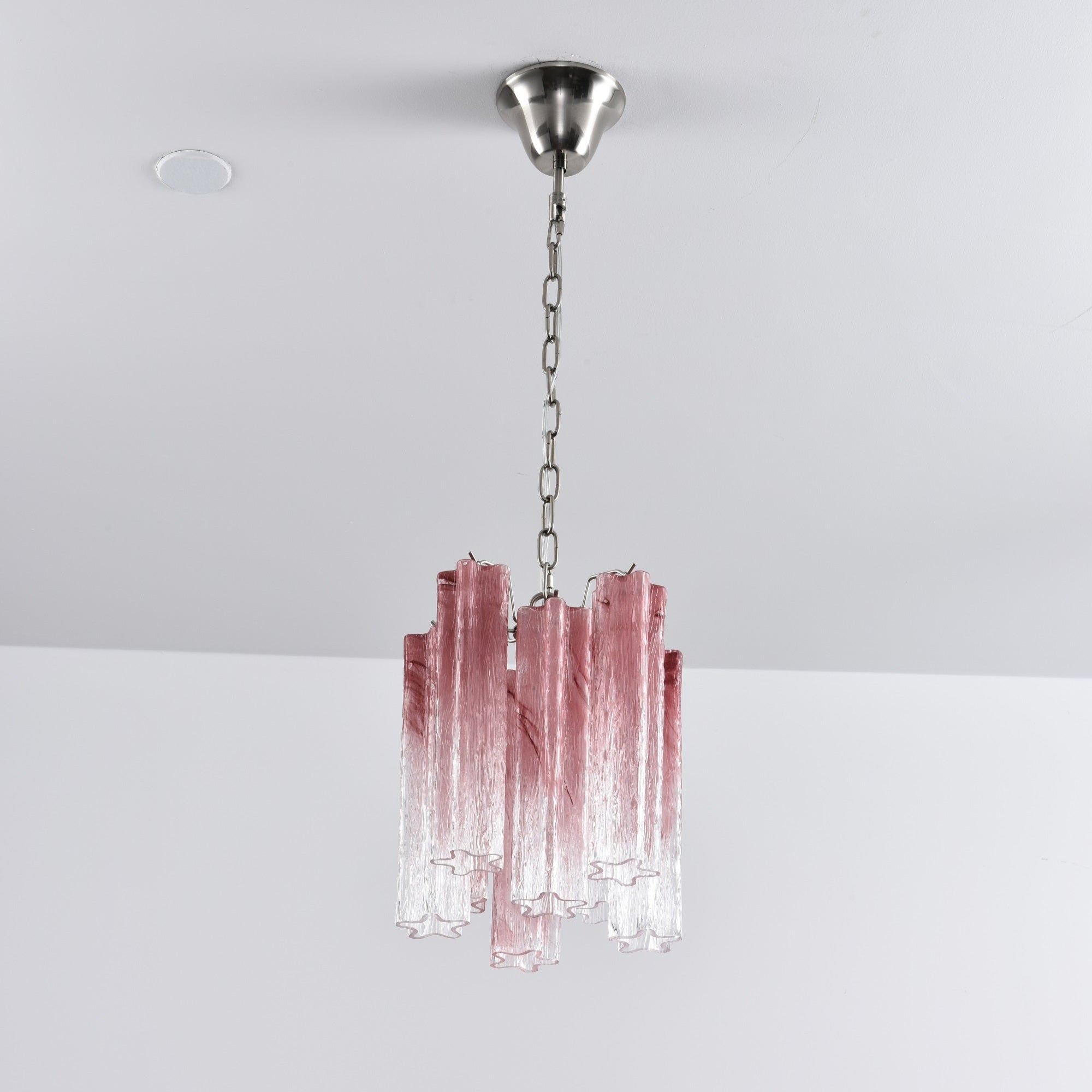 Aurora Chandelier Pink Gradient Murano Glass