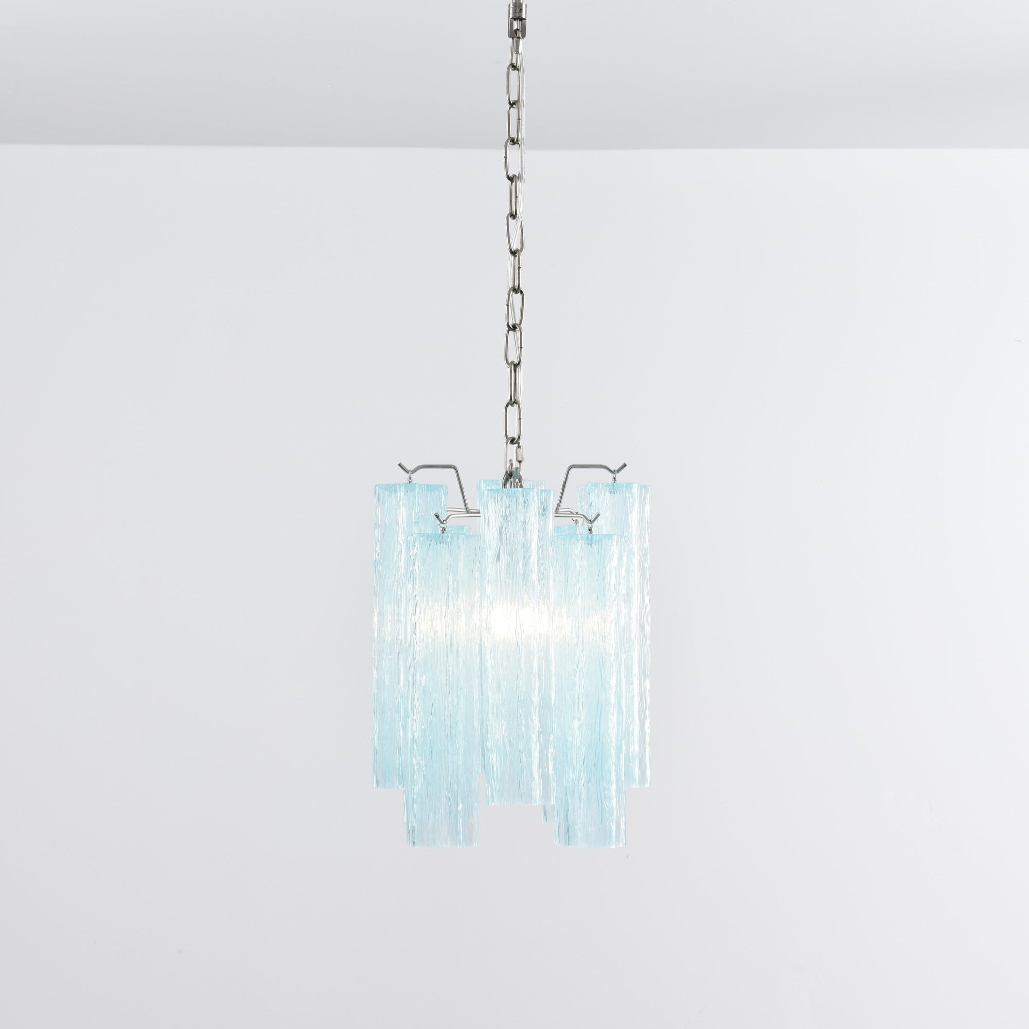 Aurora Chandelier Pink Gradient Murano Glass