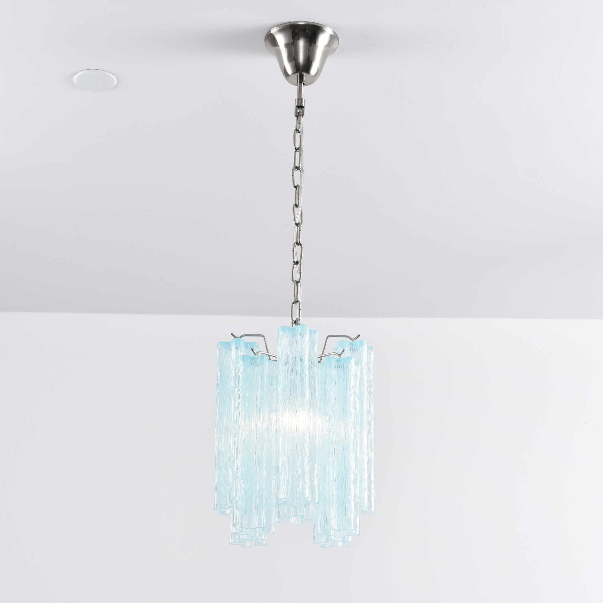 Aurora Chandelier Pink Gradient Murano Glass