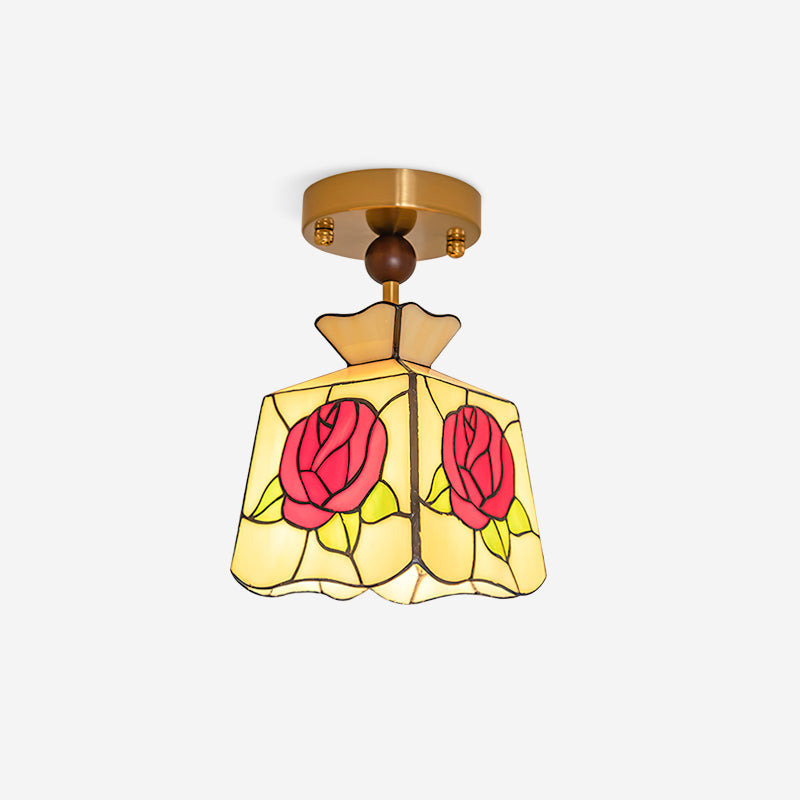 Joviel Tiffany Rose Ceiling Light - Neutralighting