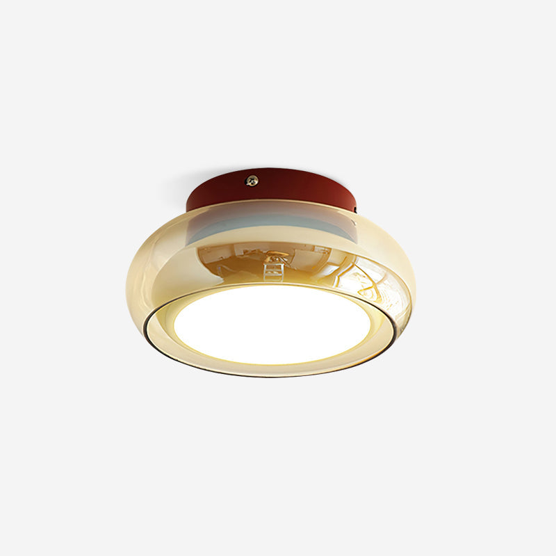 June Retro Glass Flush Mount Ceiling Light